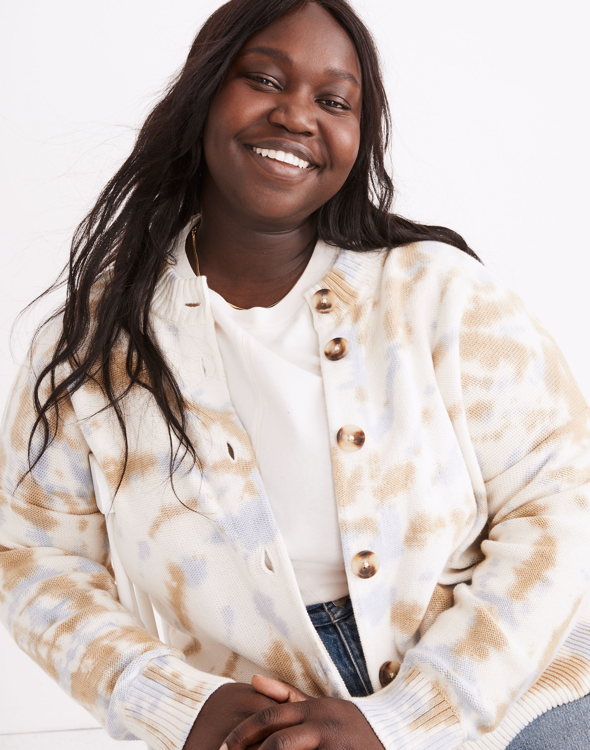 Plus Tie-Dye Broadway Cardigan Sweater