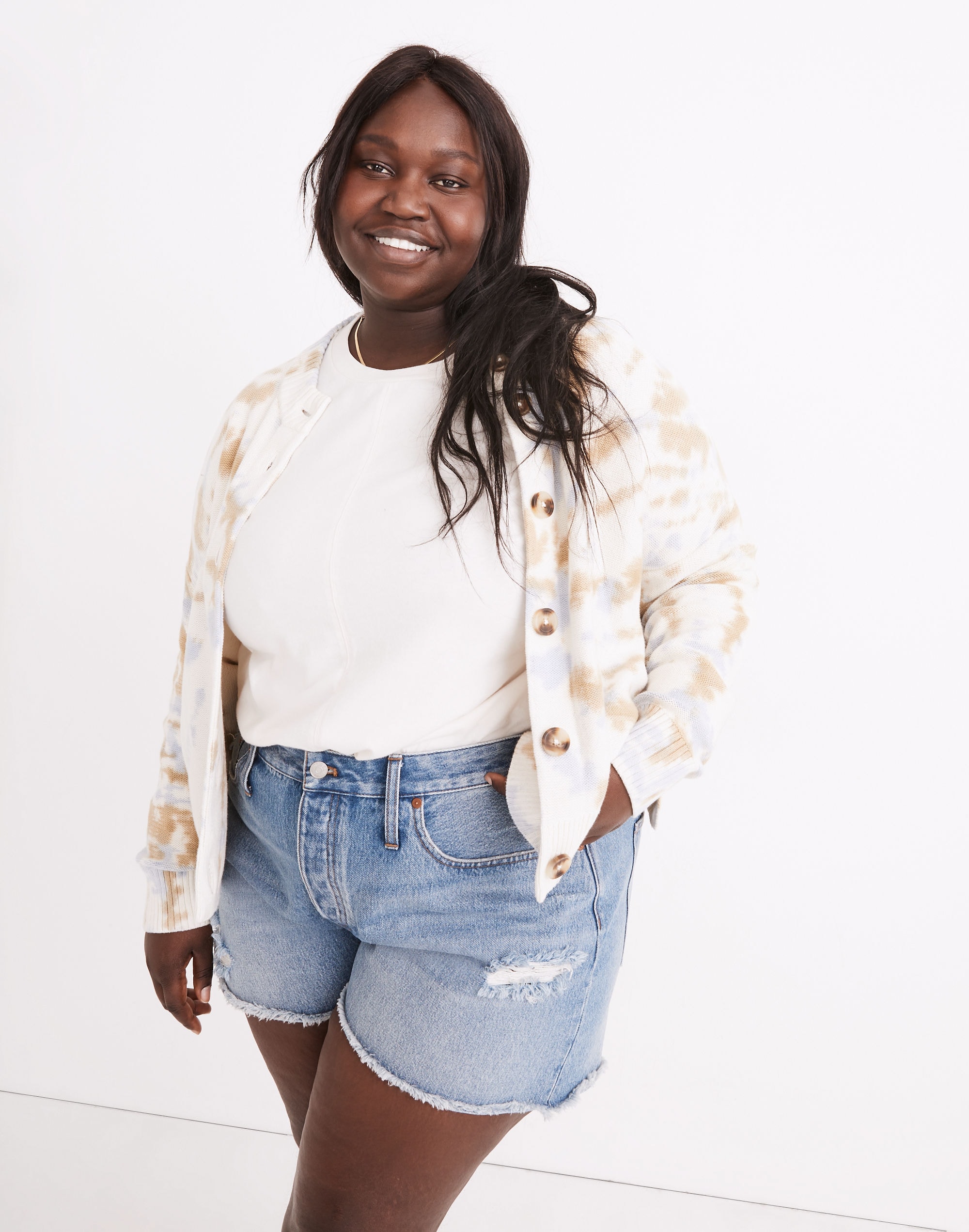 Plus Tie-Dye Broadway Cardigan Sweater