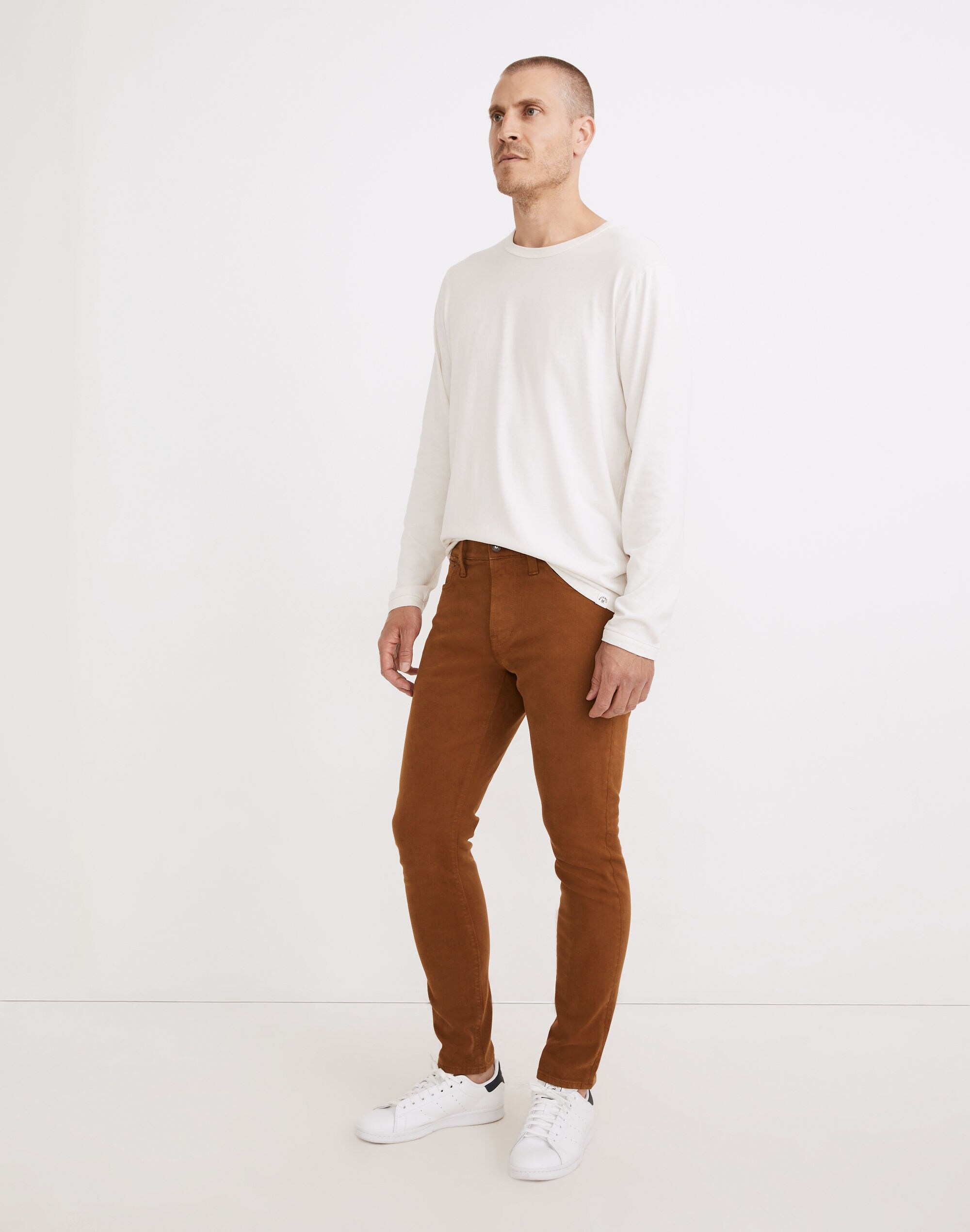Garment-Dyed Skinny Jeans