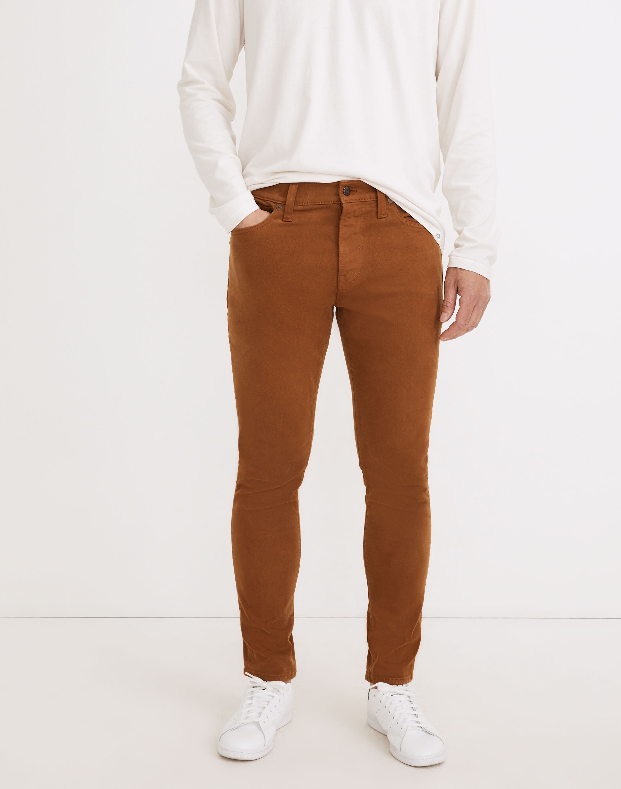 Garment-Dyed Skinny Jeans
