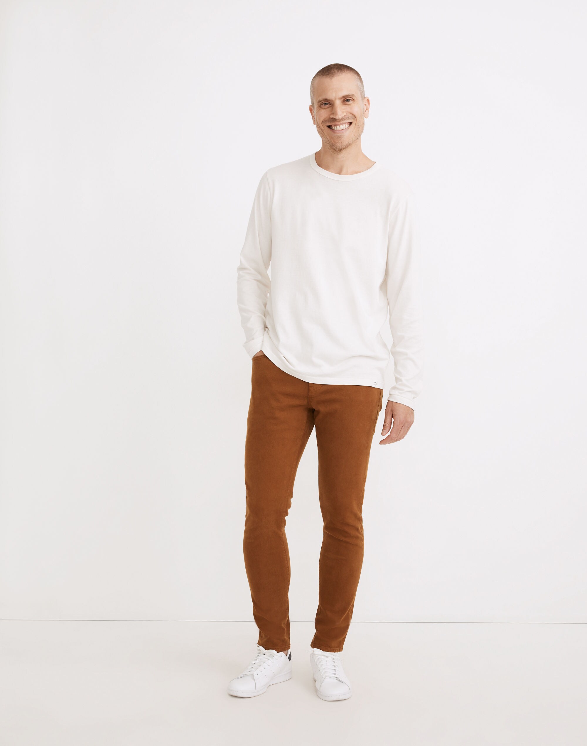 Garment-Dyed Skinny Jeans