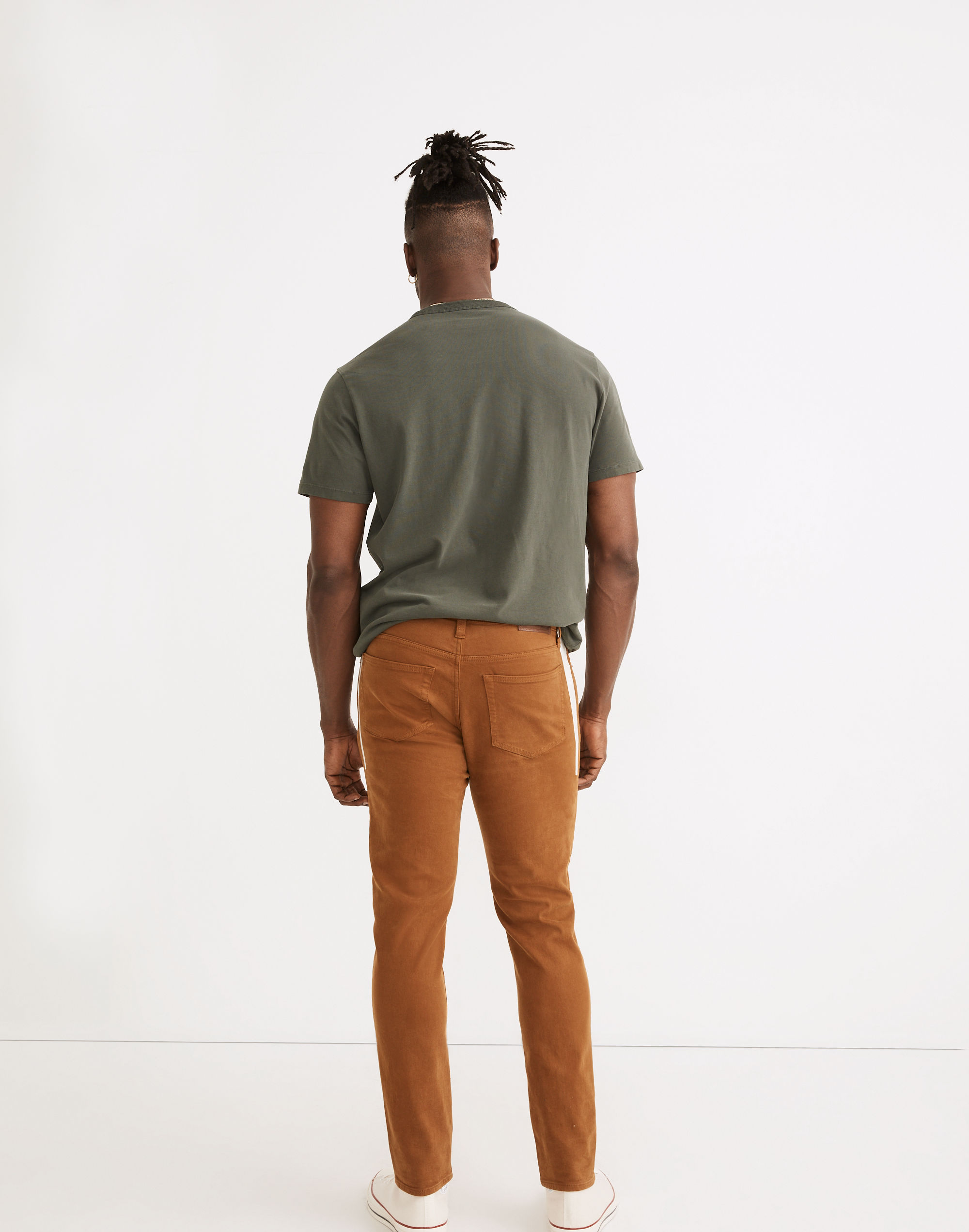 Garment-Dyed Athletic Slim Jeans