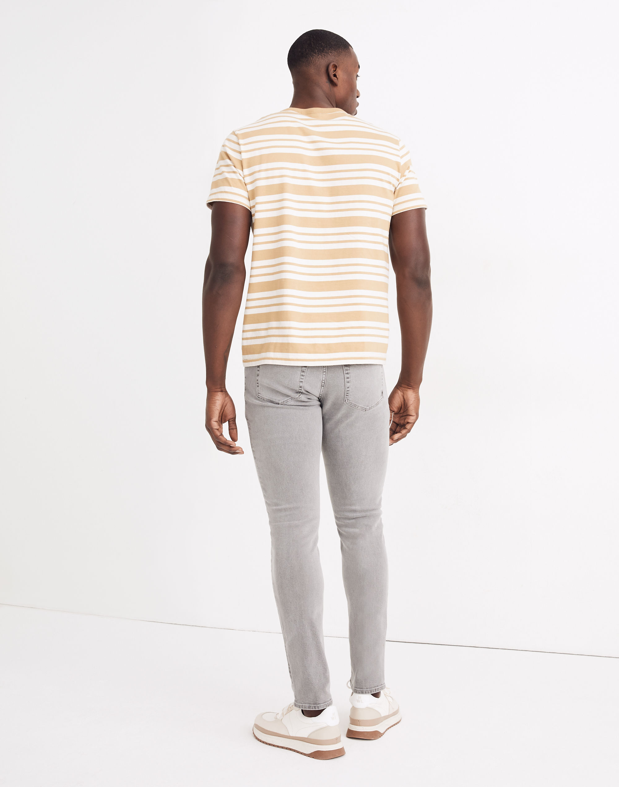 Garment-Dyed Athletic Slim Jeans