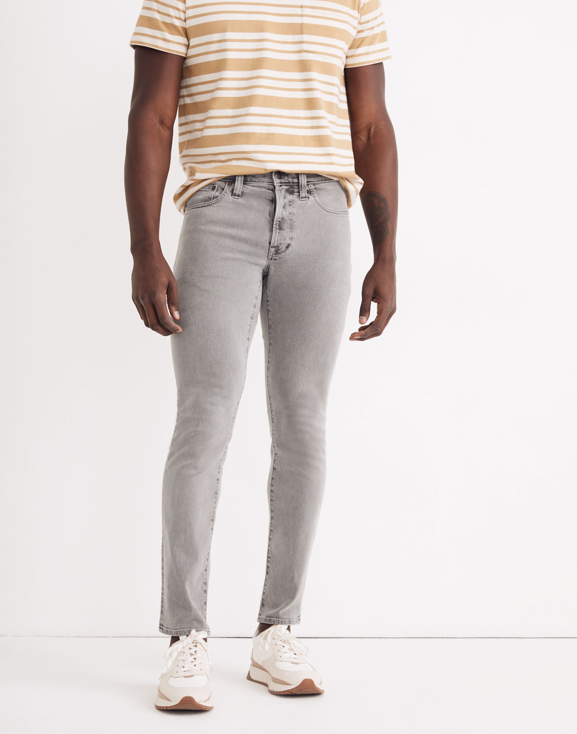 Garment-Dyed Athletic Slim Jeans