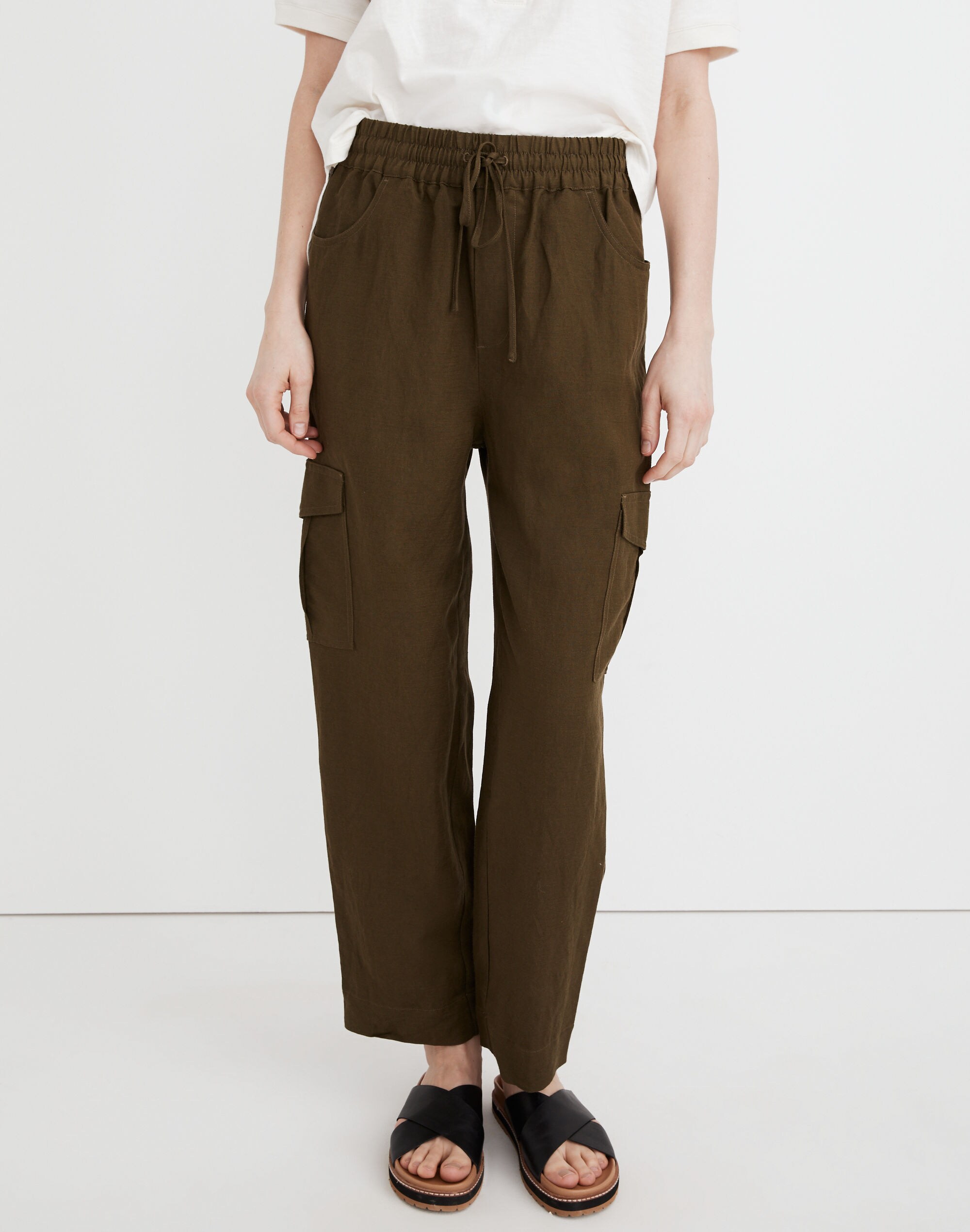 Tapered Huston Cargo Pull-On Crop Pants