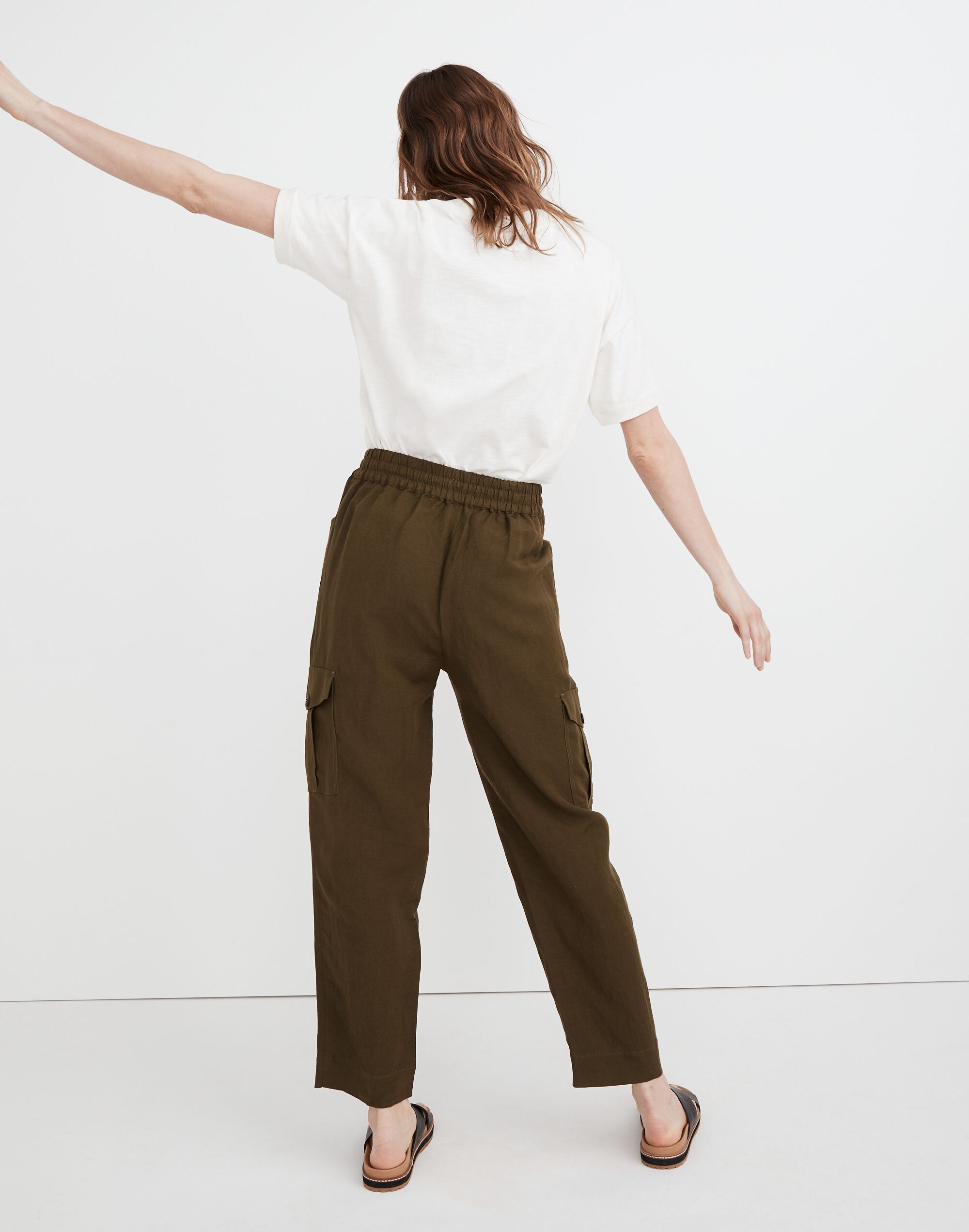 Tapered Huston Cargo Pull-On Crop Pants
