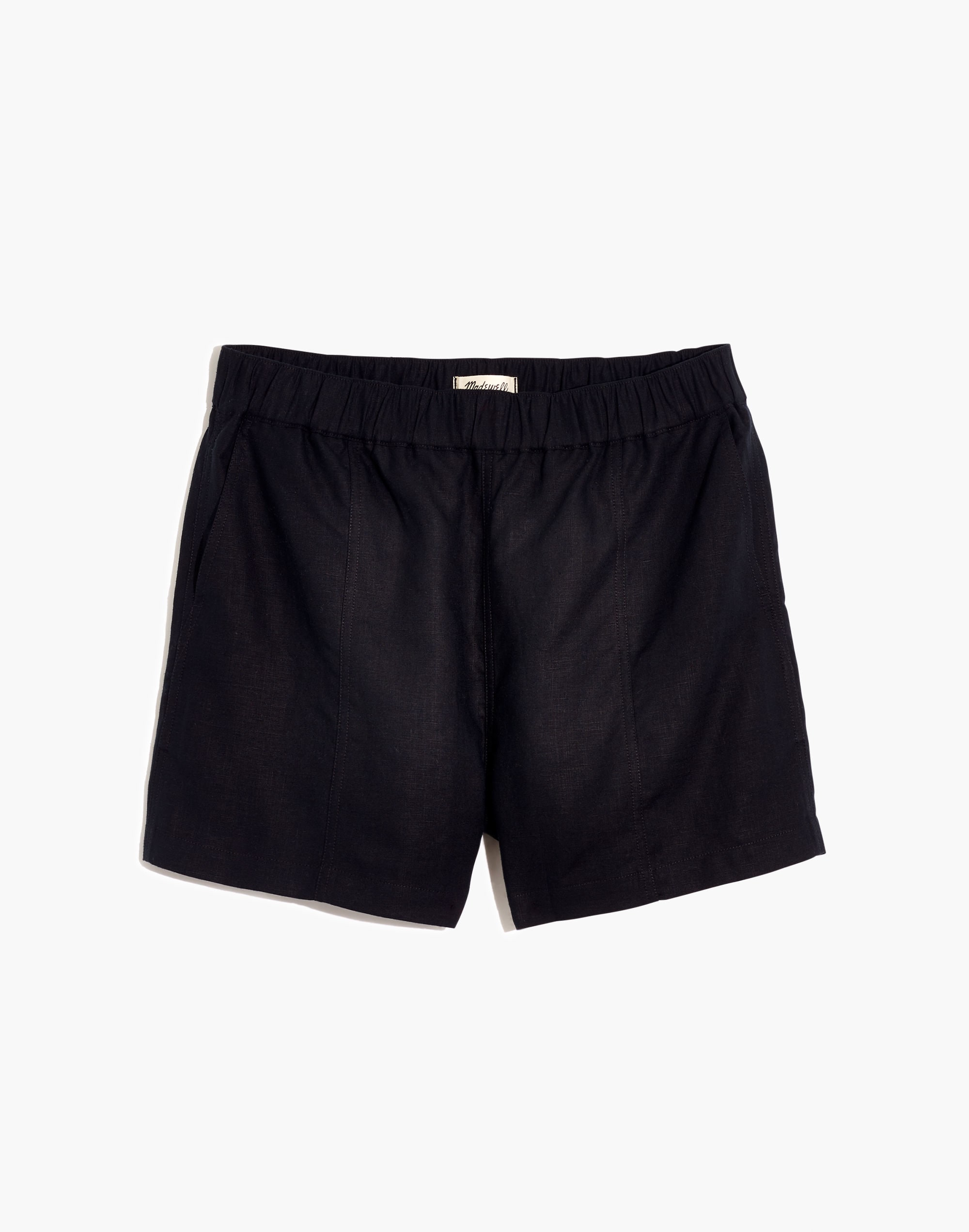 Linen-Blend Easy Pull-On Shorts