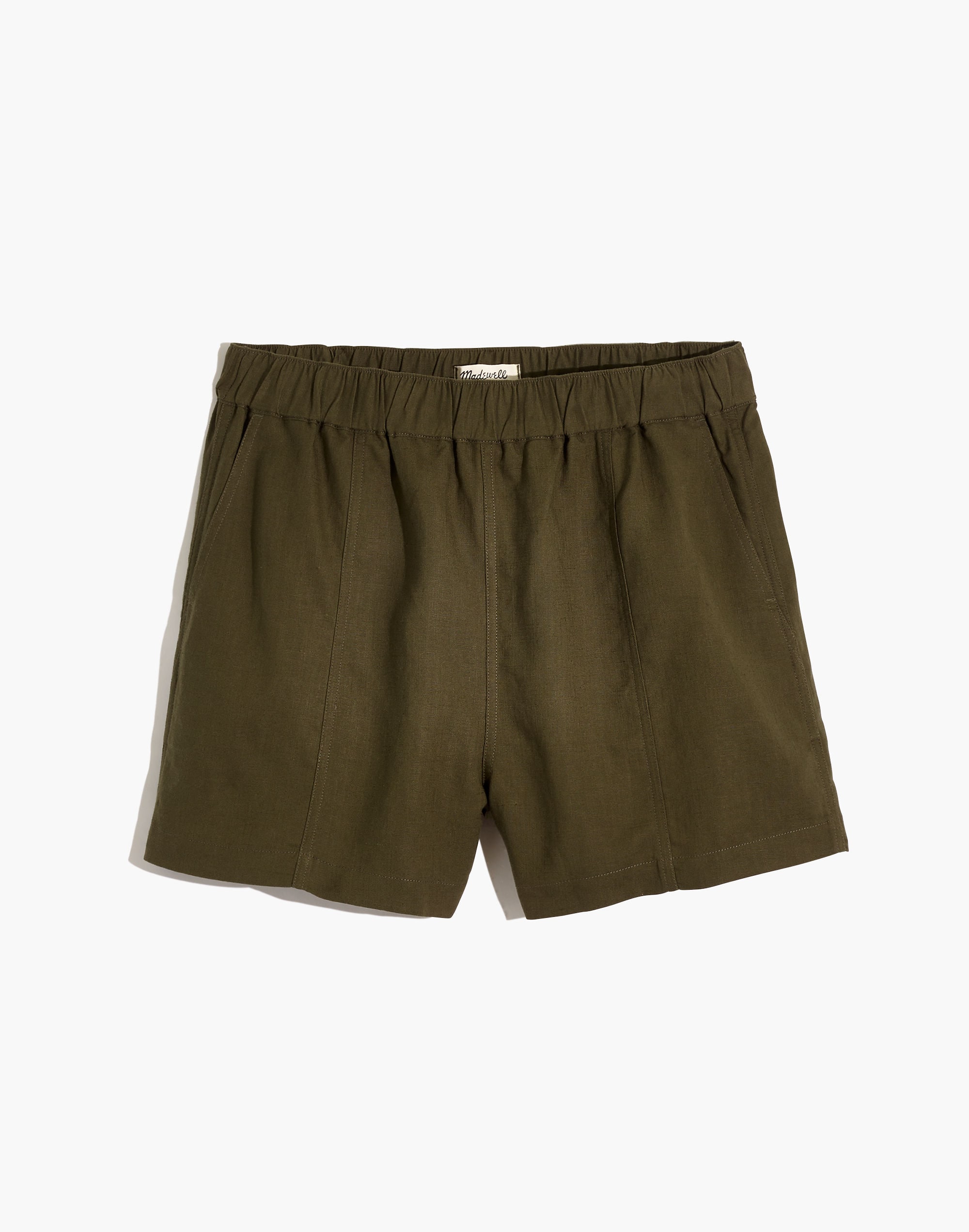 Linen-Blend Easy Pull-On Shorts