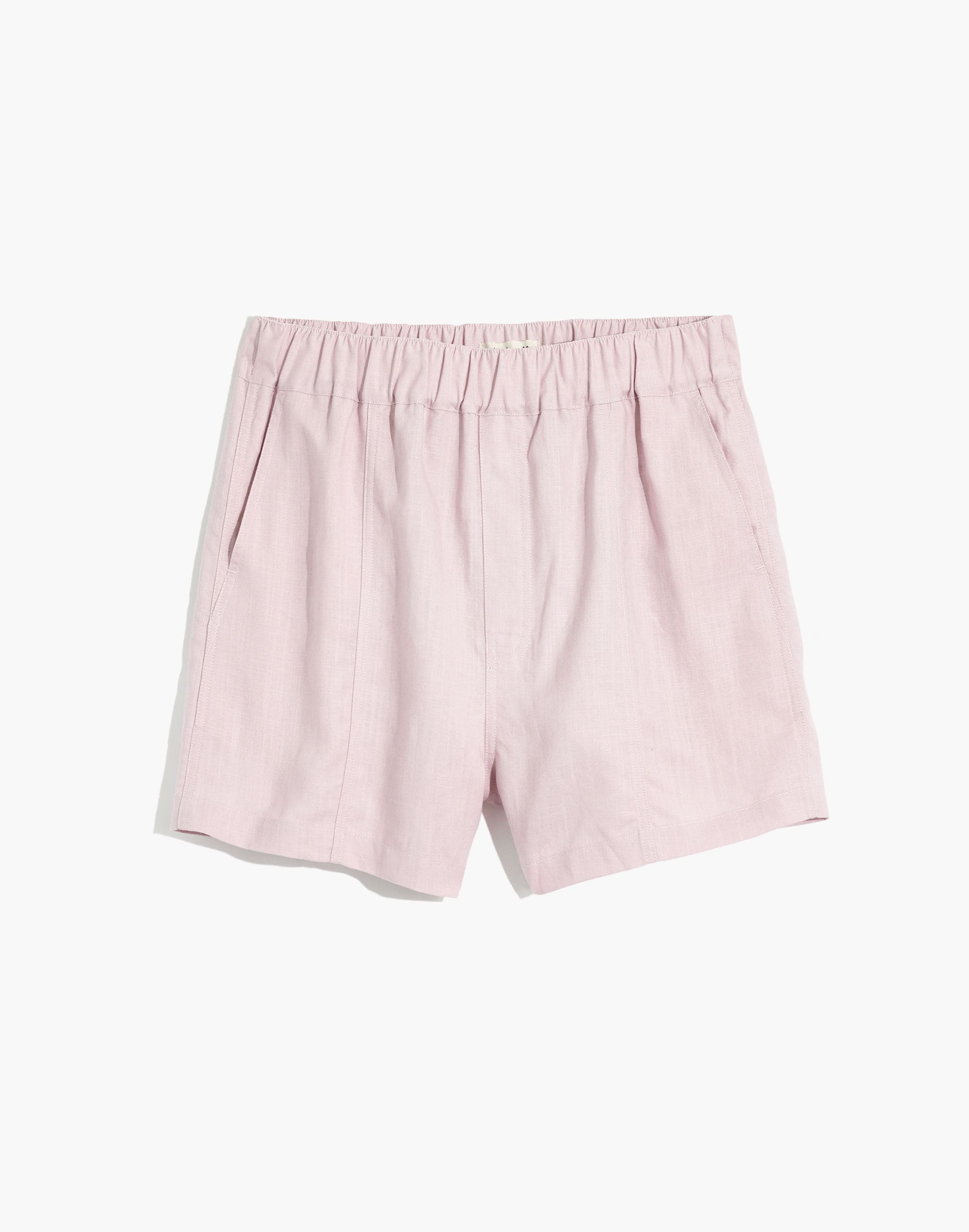 Linen-Blend Easy Pull-On Shorts