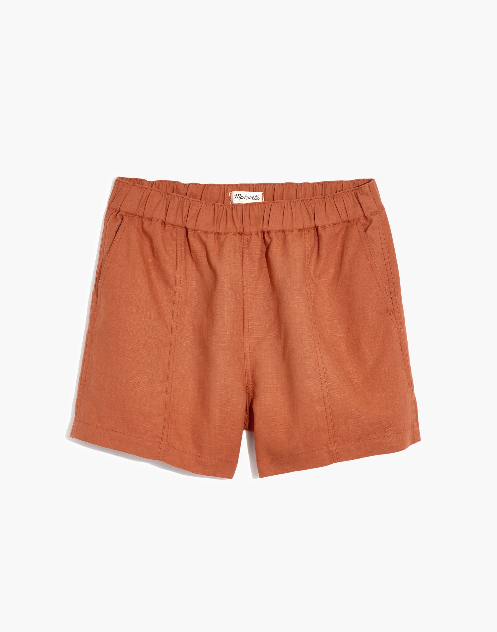 Linen-Blend Easy Pull-On Shorts