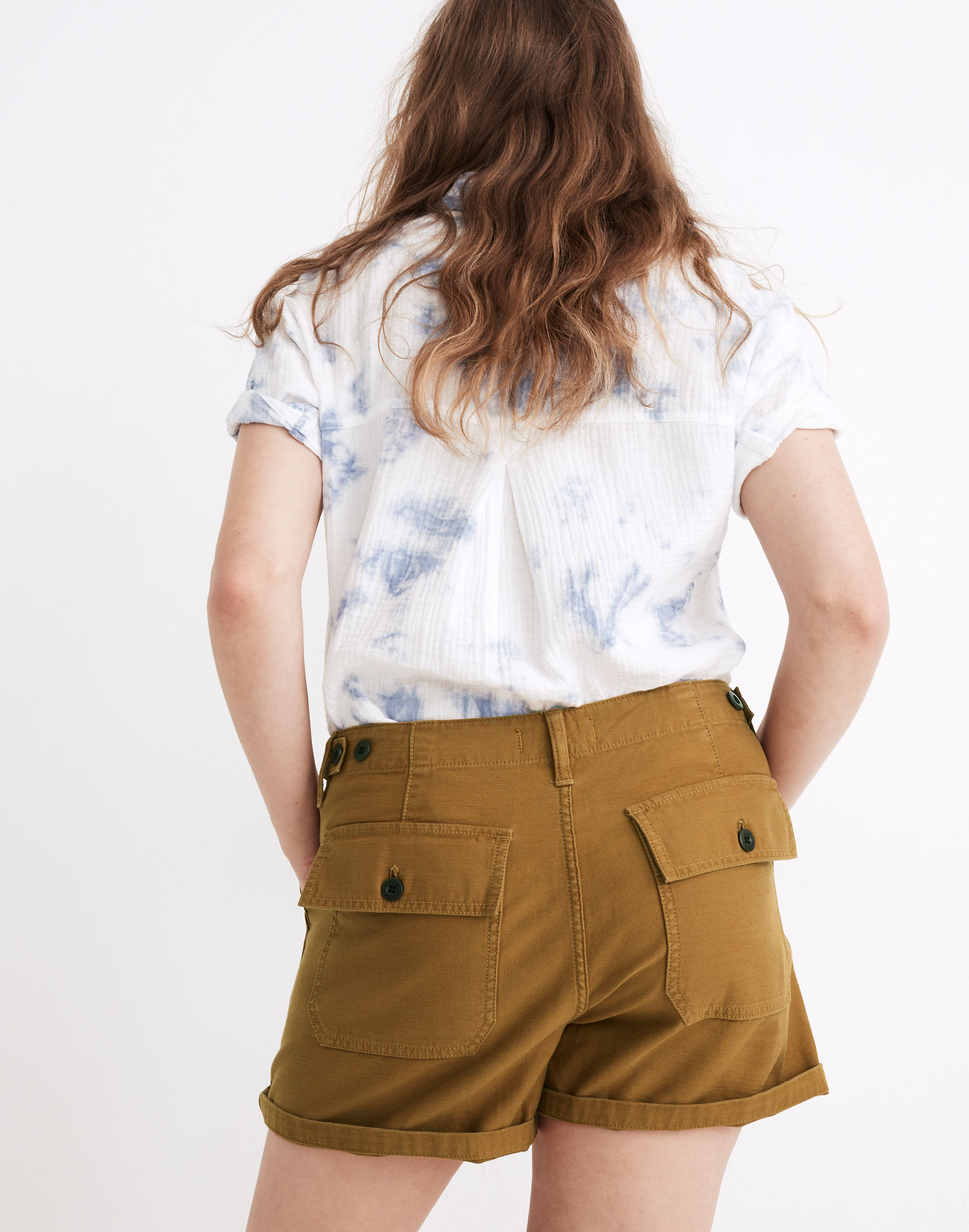 Relaxed Military Shorts