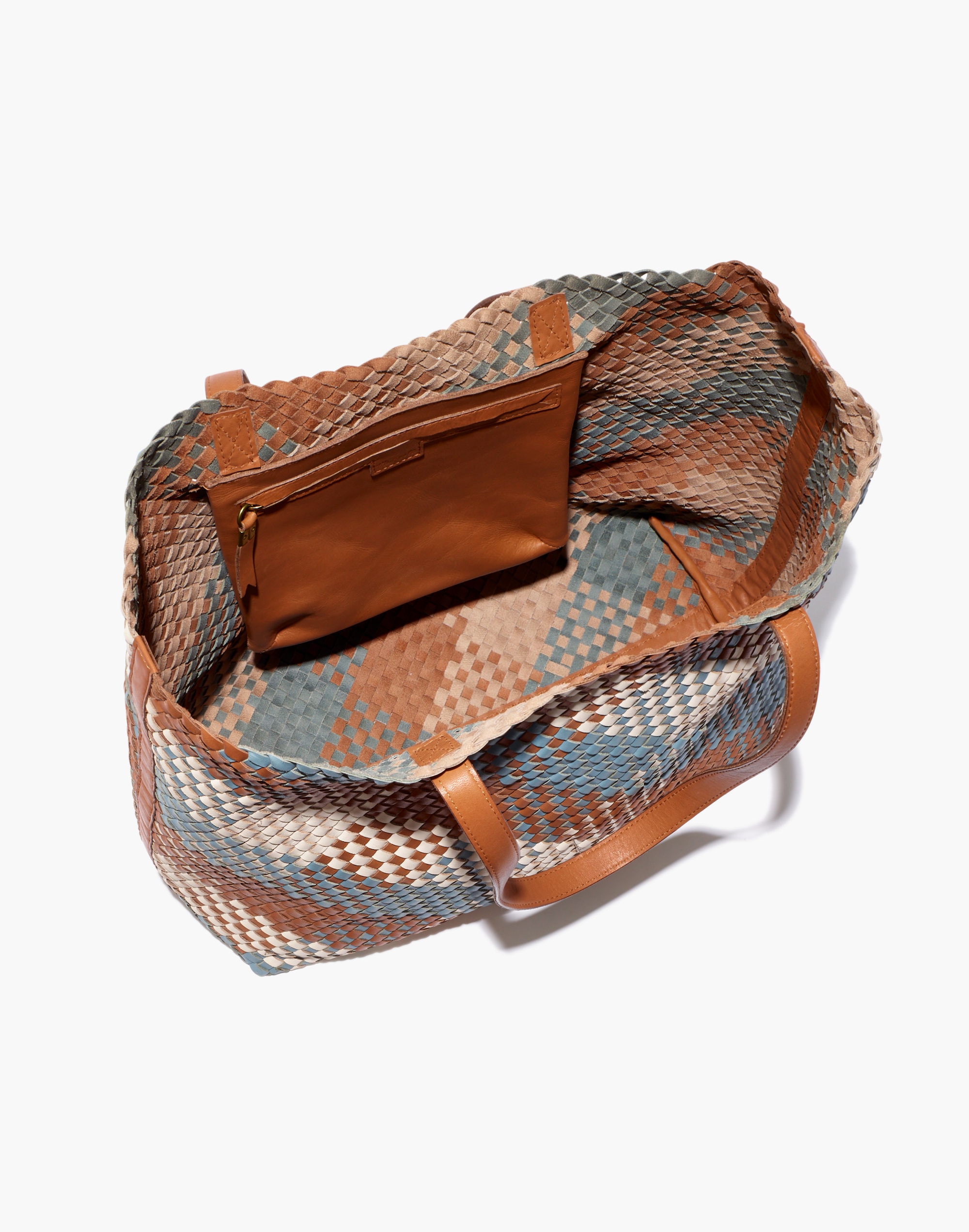 The Transport Tote: Multicolored Woven Leather Edition