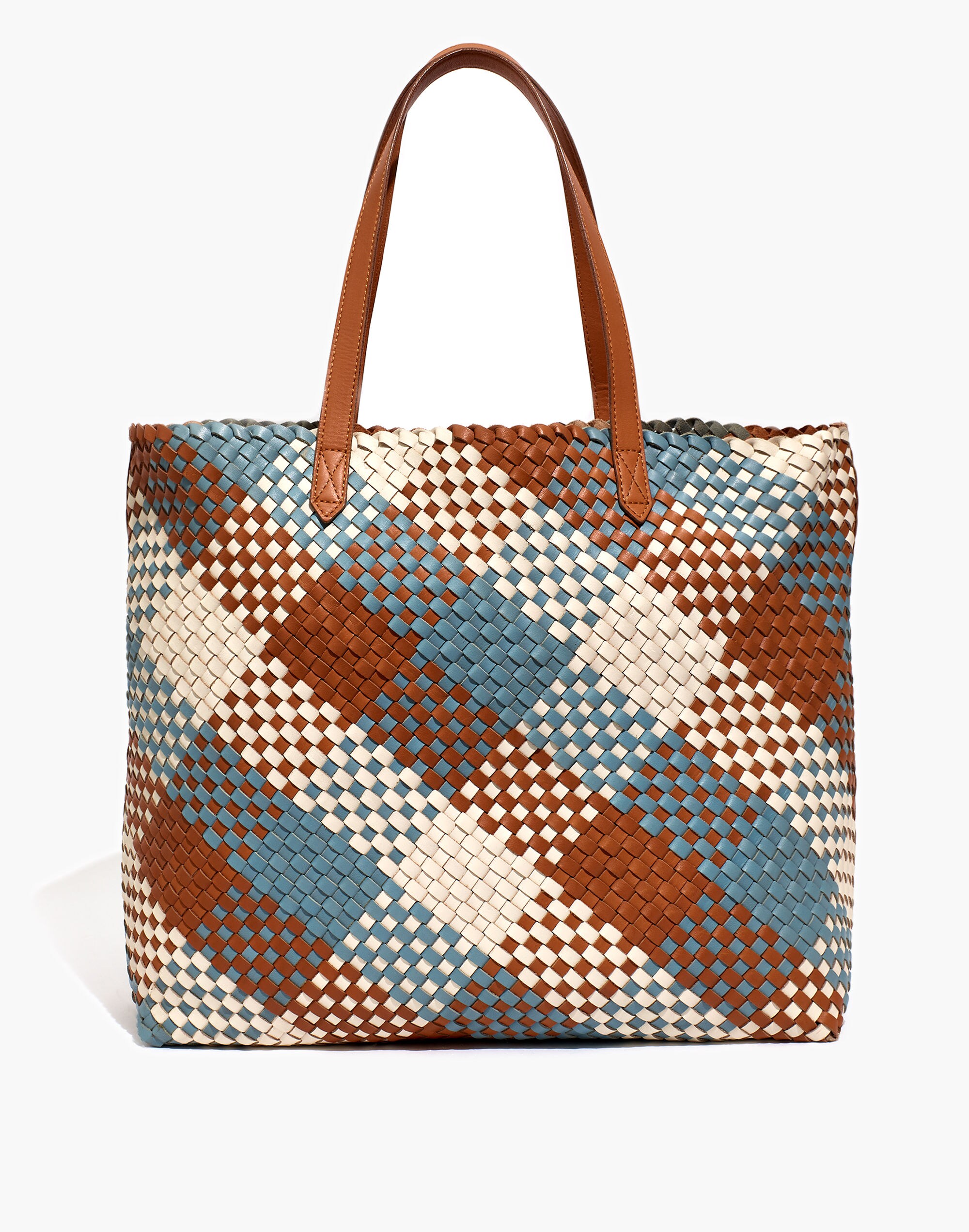 The Transport Tote: Multicolored Woven Leather Edition