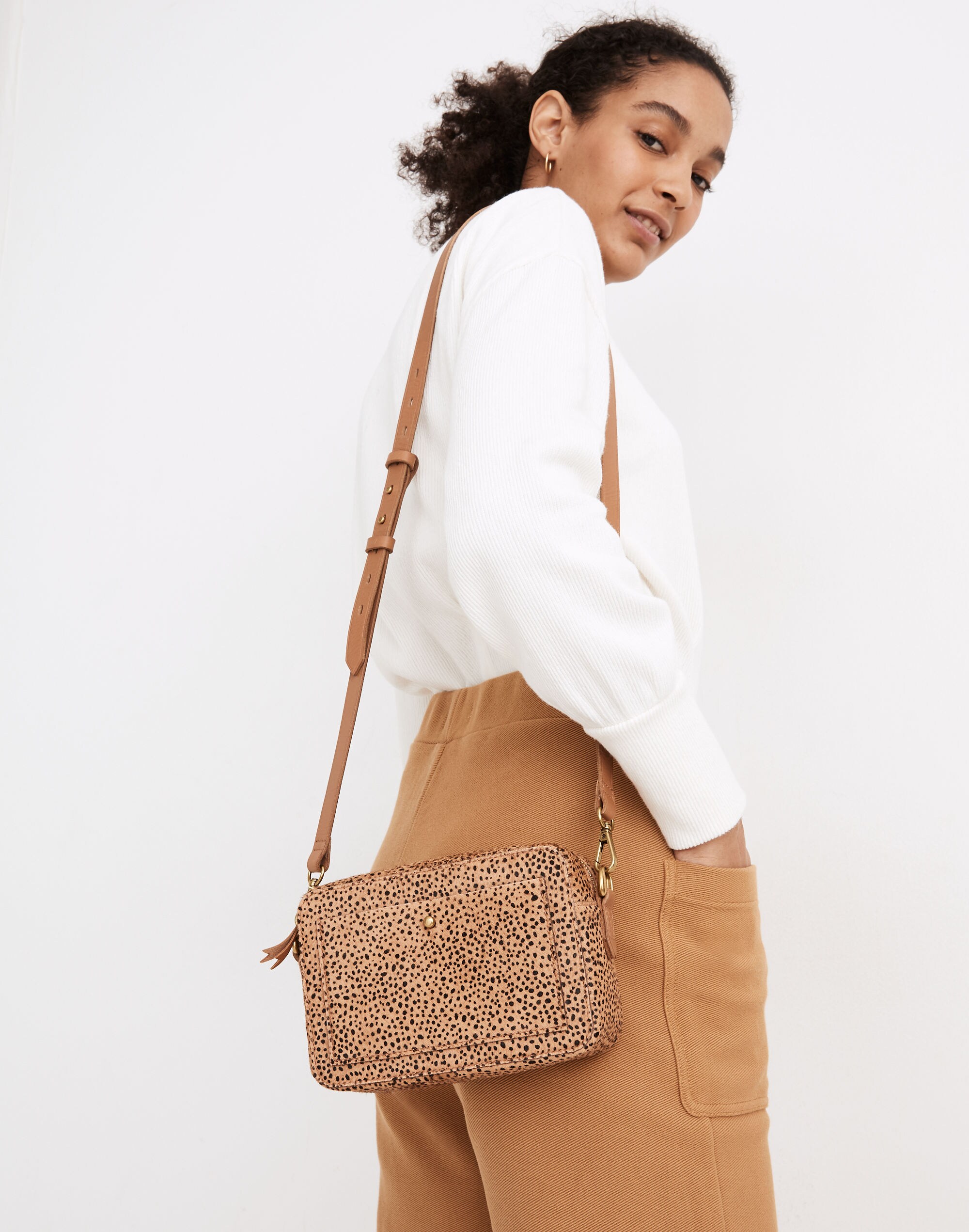 The Transport Camera Bag in Dotted Calf Hair