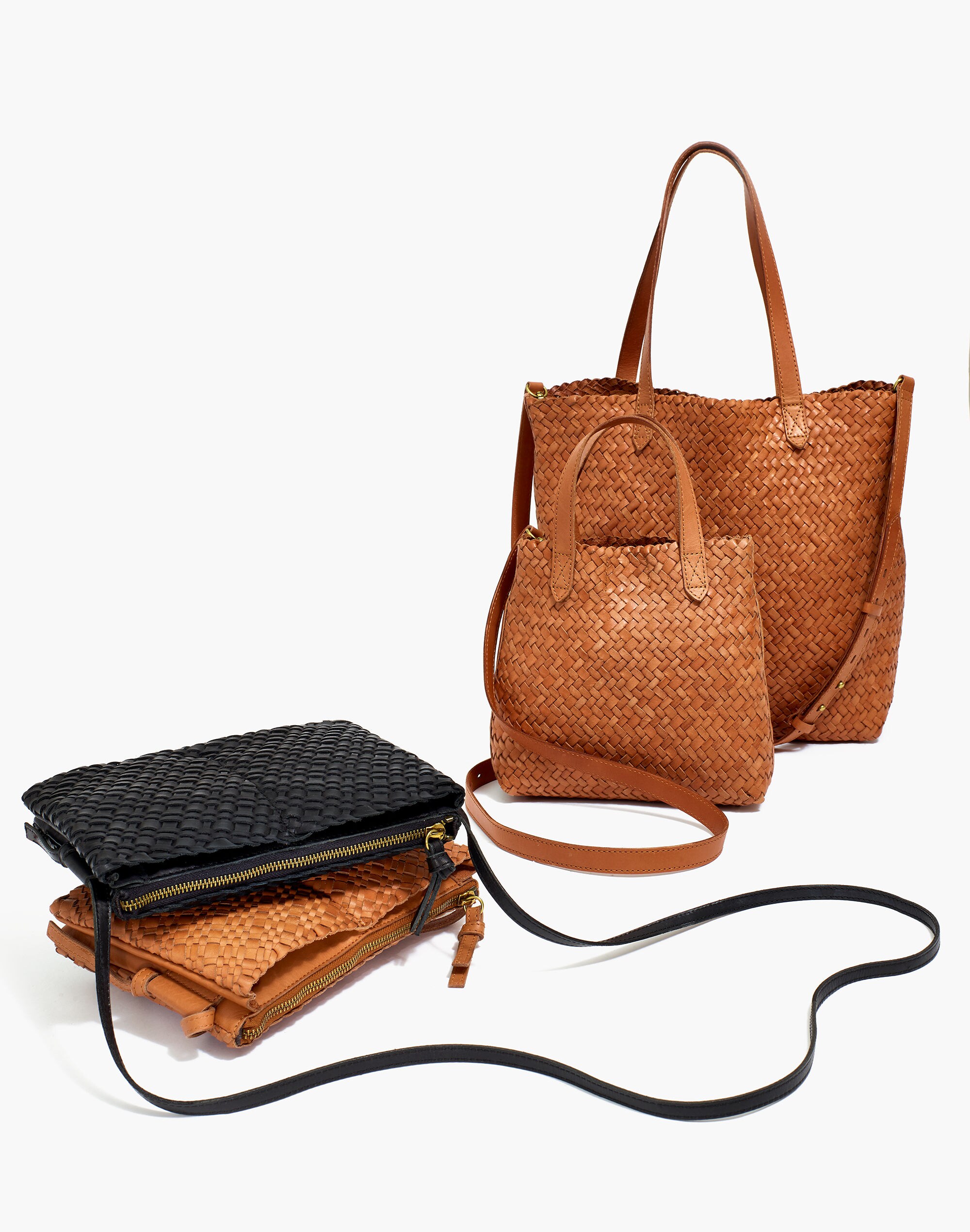 The Knotted Crossbody Bag in Woven Leather