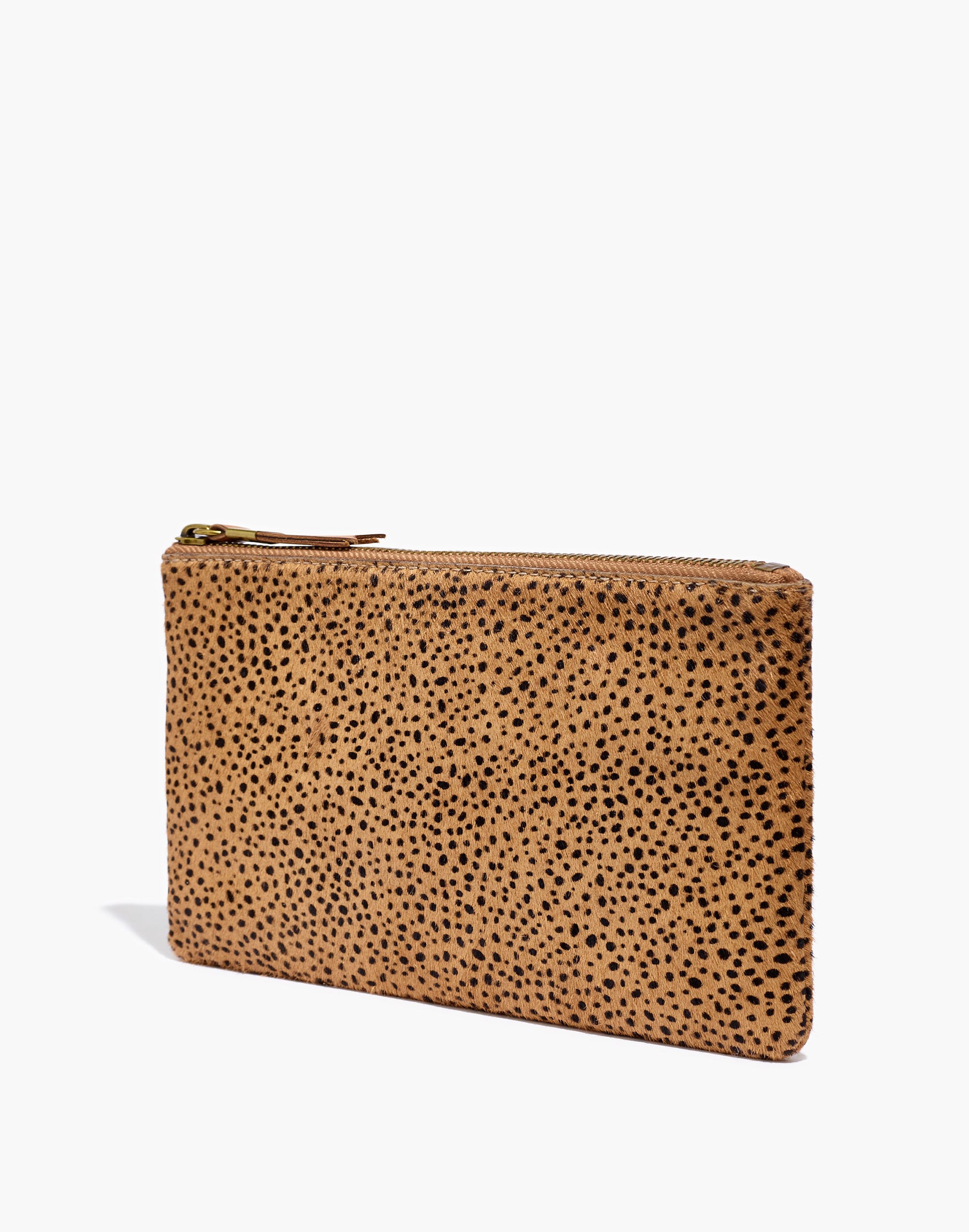 The Leather Pouch Clutch: Dotted Calf Hair Edition