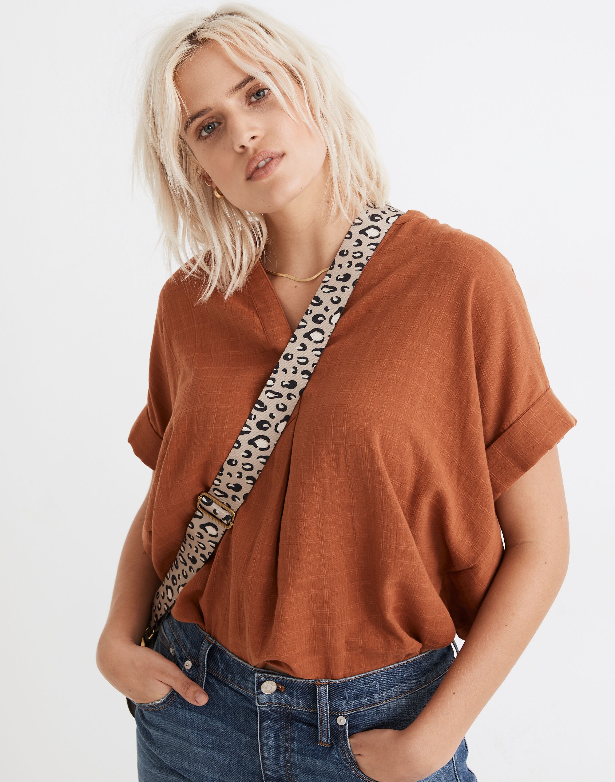 The Crossbody Bag Strap: Inked Leopard Webbing Edition