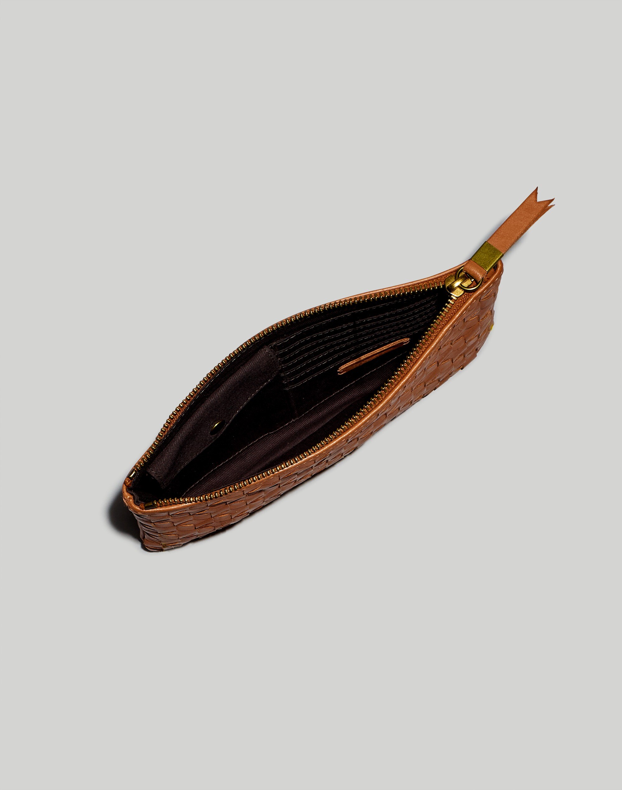 The Leather Pouch Clutch: Woven Edition