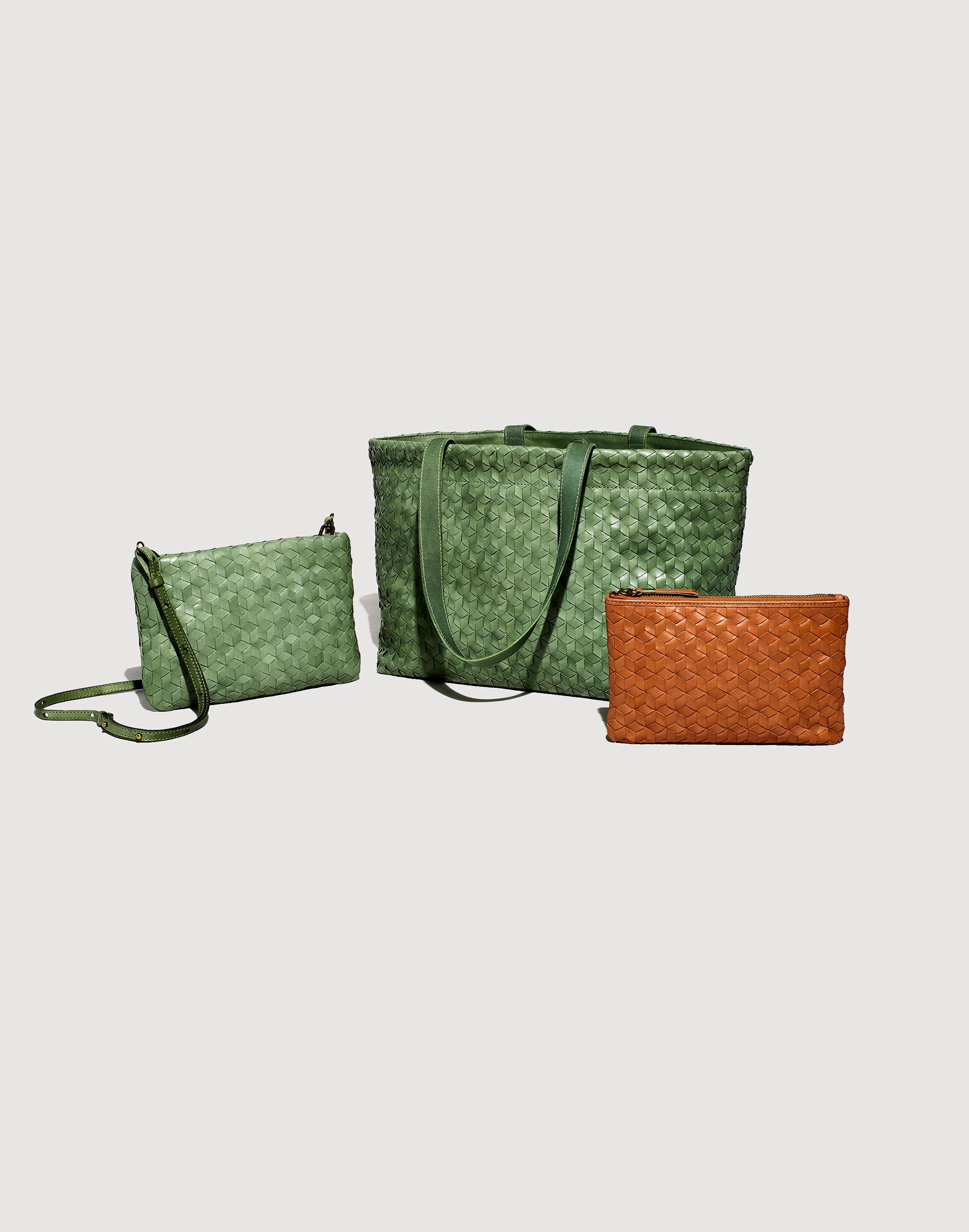 The Leather Pouch Clutch: Woven Edition