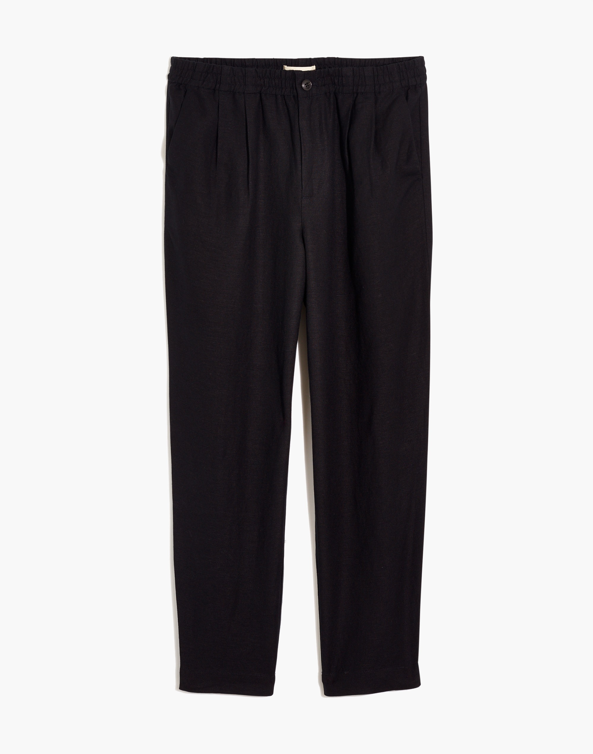 Petite Linen-Blend Pull-On Tapered Pants