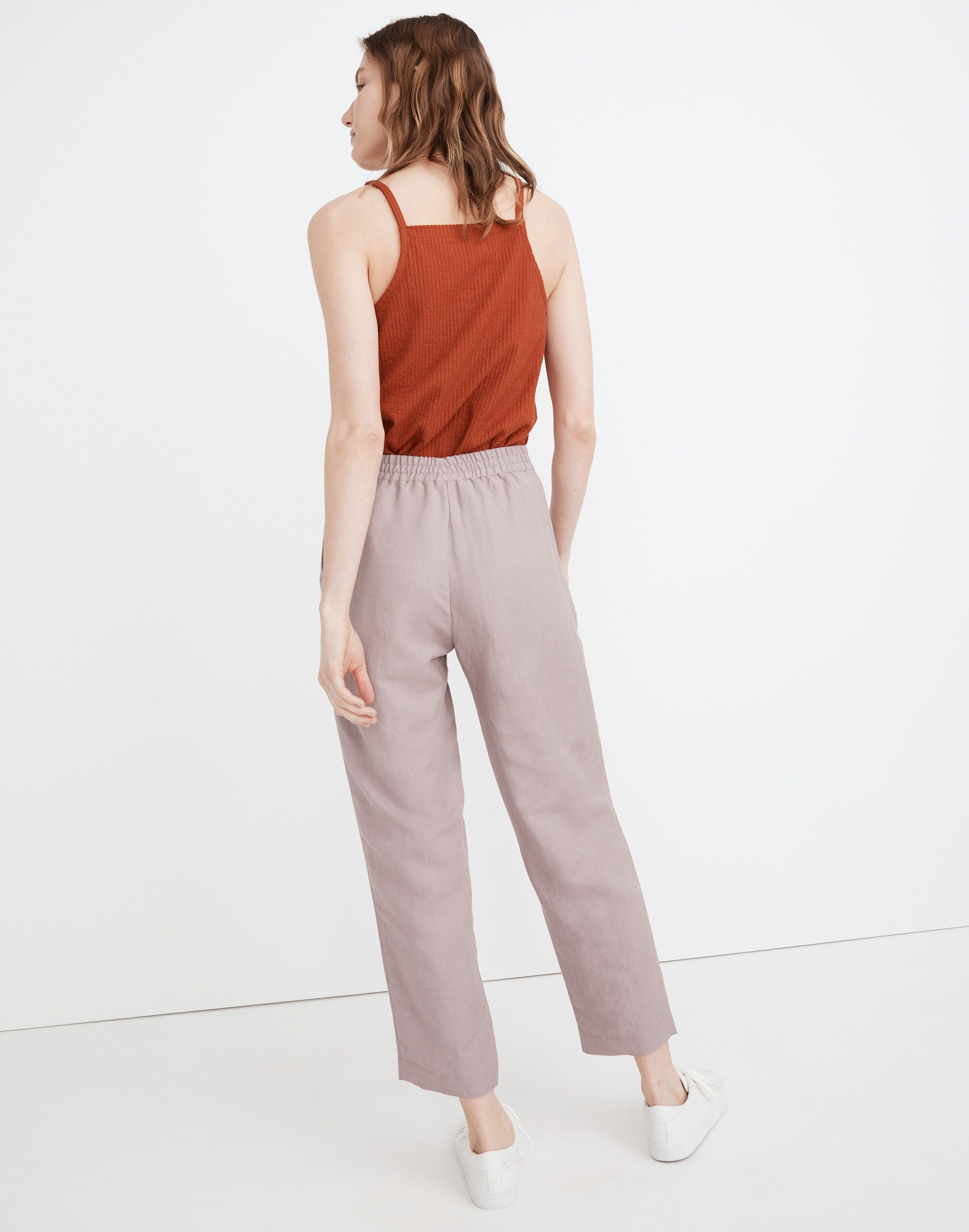 Linen-Blend Track Trousers