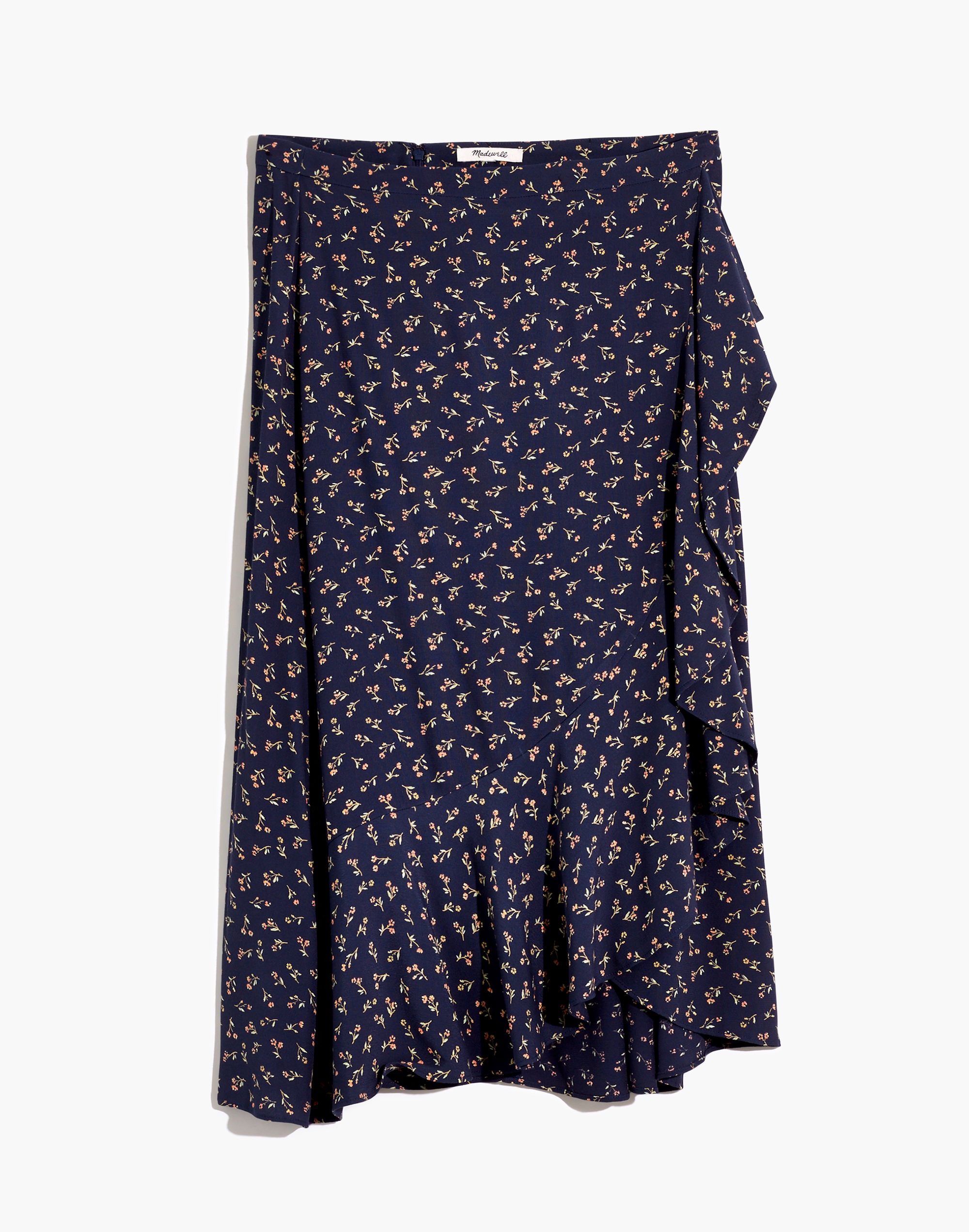 Ruffle-Wrap Midi Skirt in Spring Fling