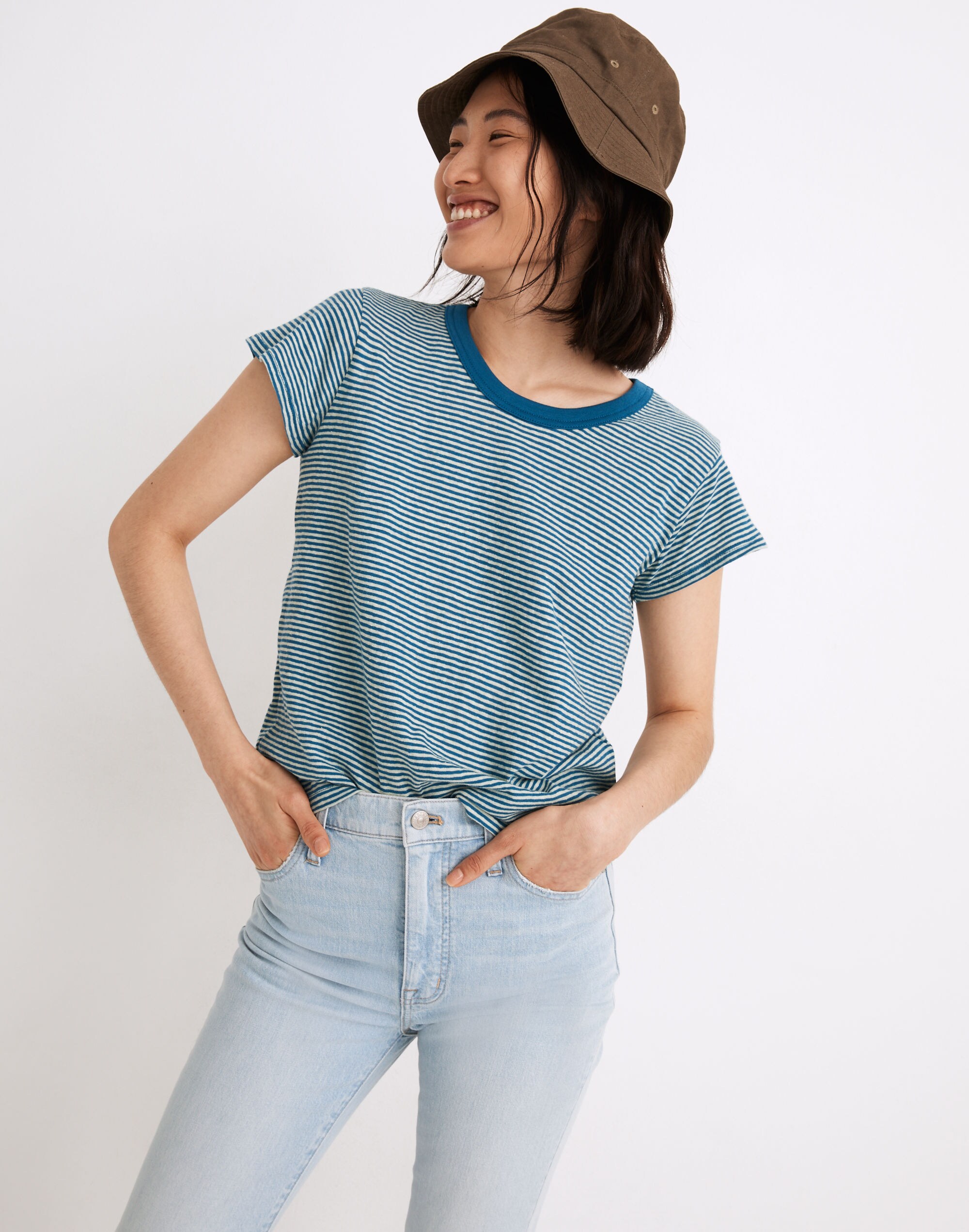 The Perfect Vintage Tee in Parnell Stripe