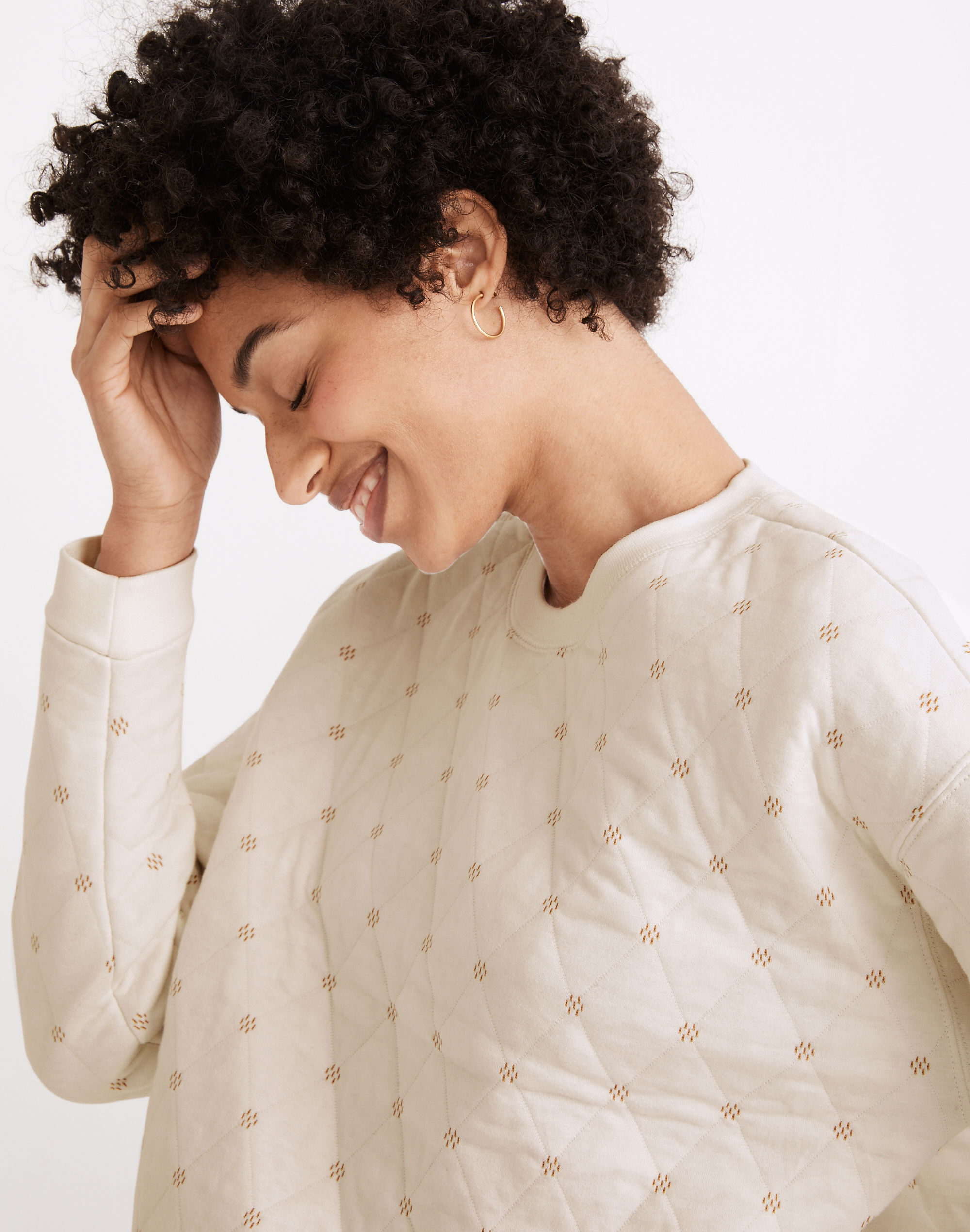 Quilted Swing Sweatshirt