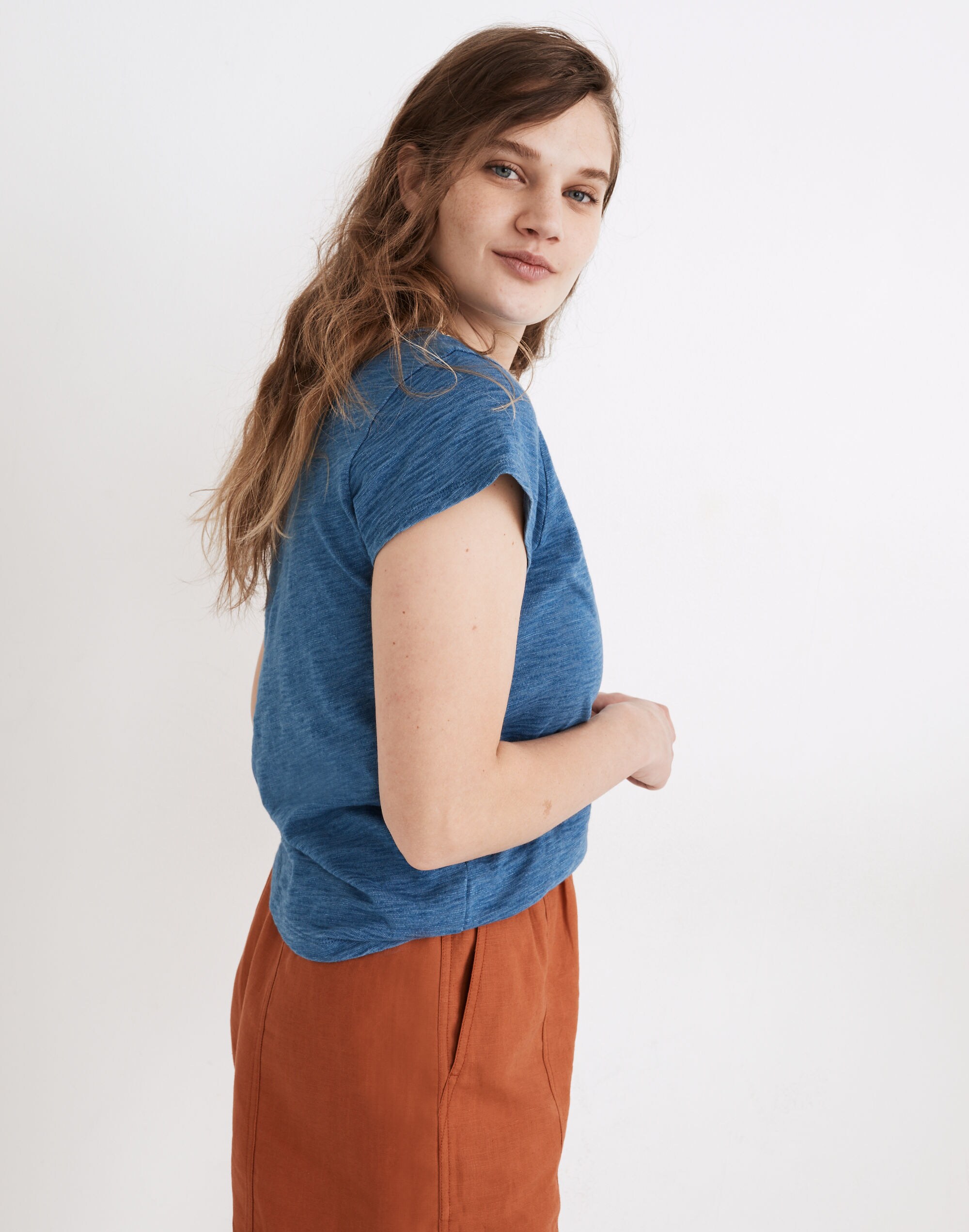 The Perfect Vintage Tee in Indigo