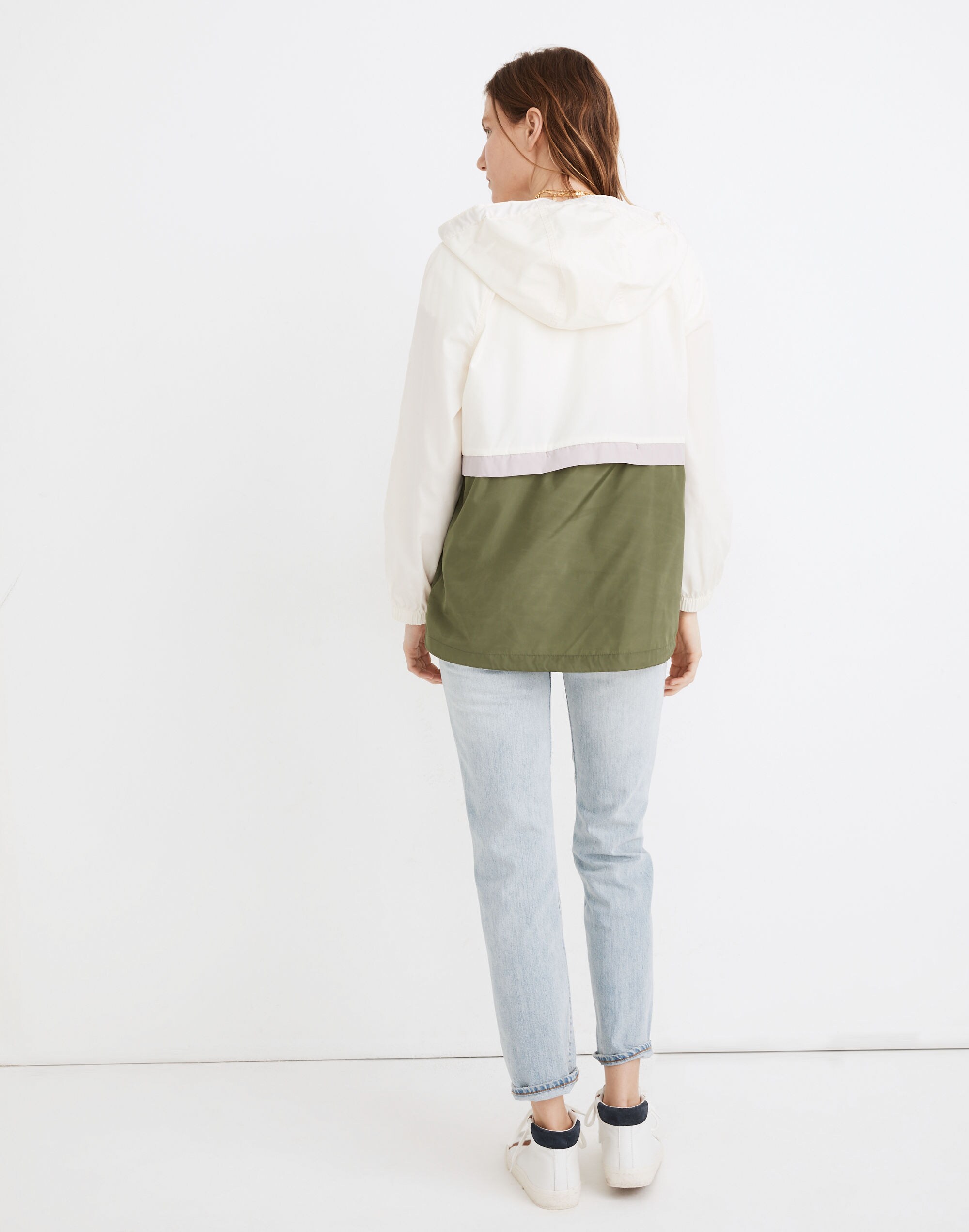 (Re)sourced Raincheck Packable Popover Raincoat in Colorblock