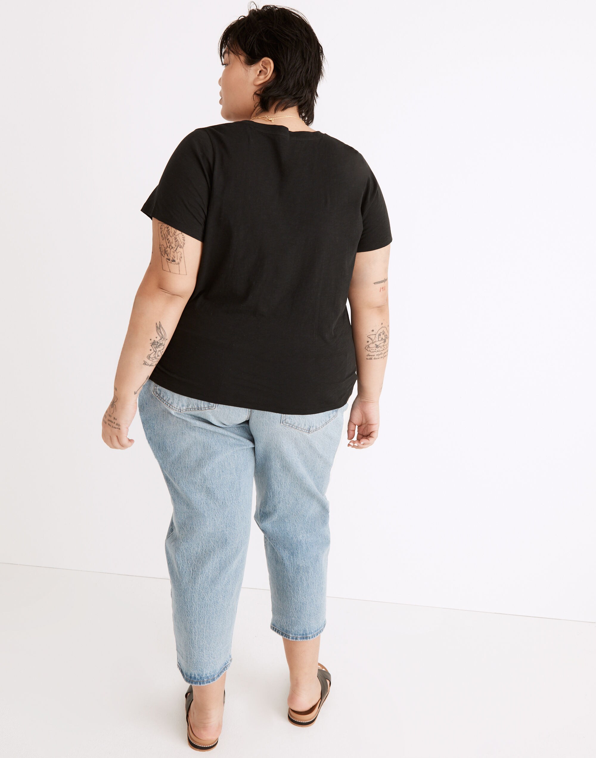 Plus Whisper Cotton V-Neck Tee