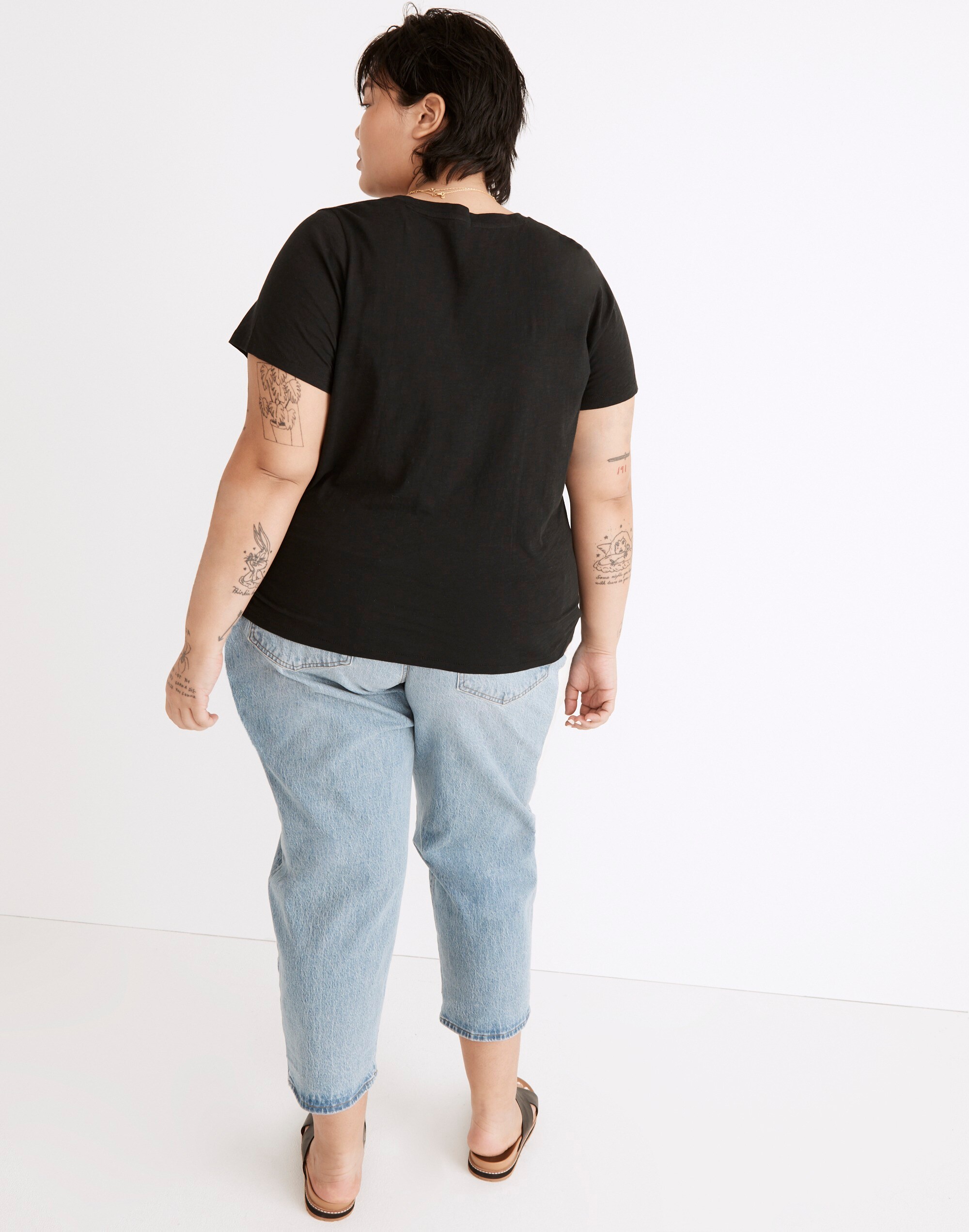 Plus Whisper Cotton V-Neck Tee