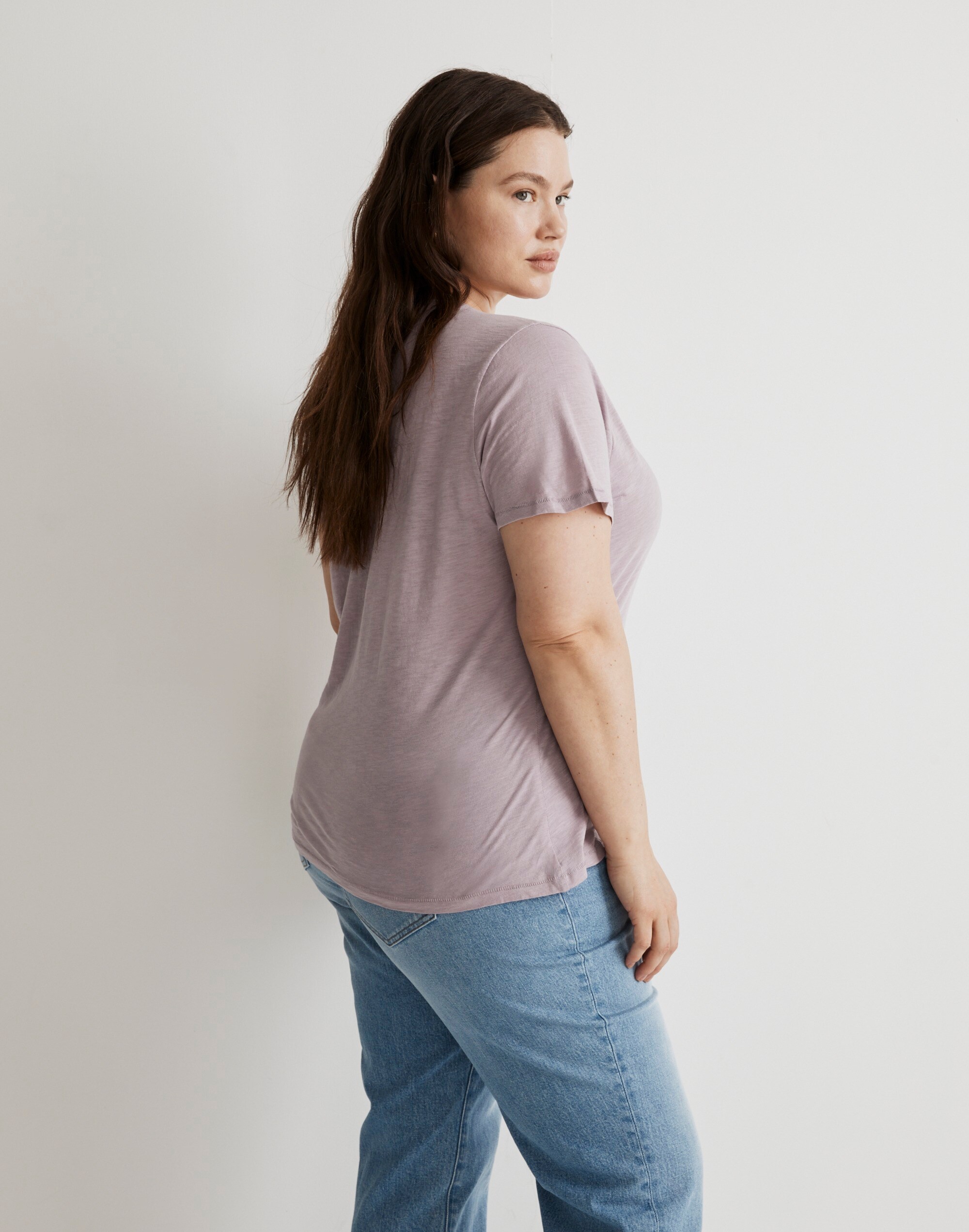 Plus Whisper Cotton V-Neck Tee