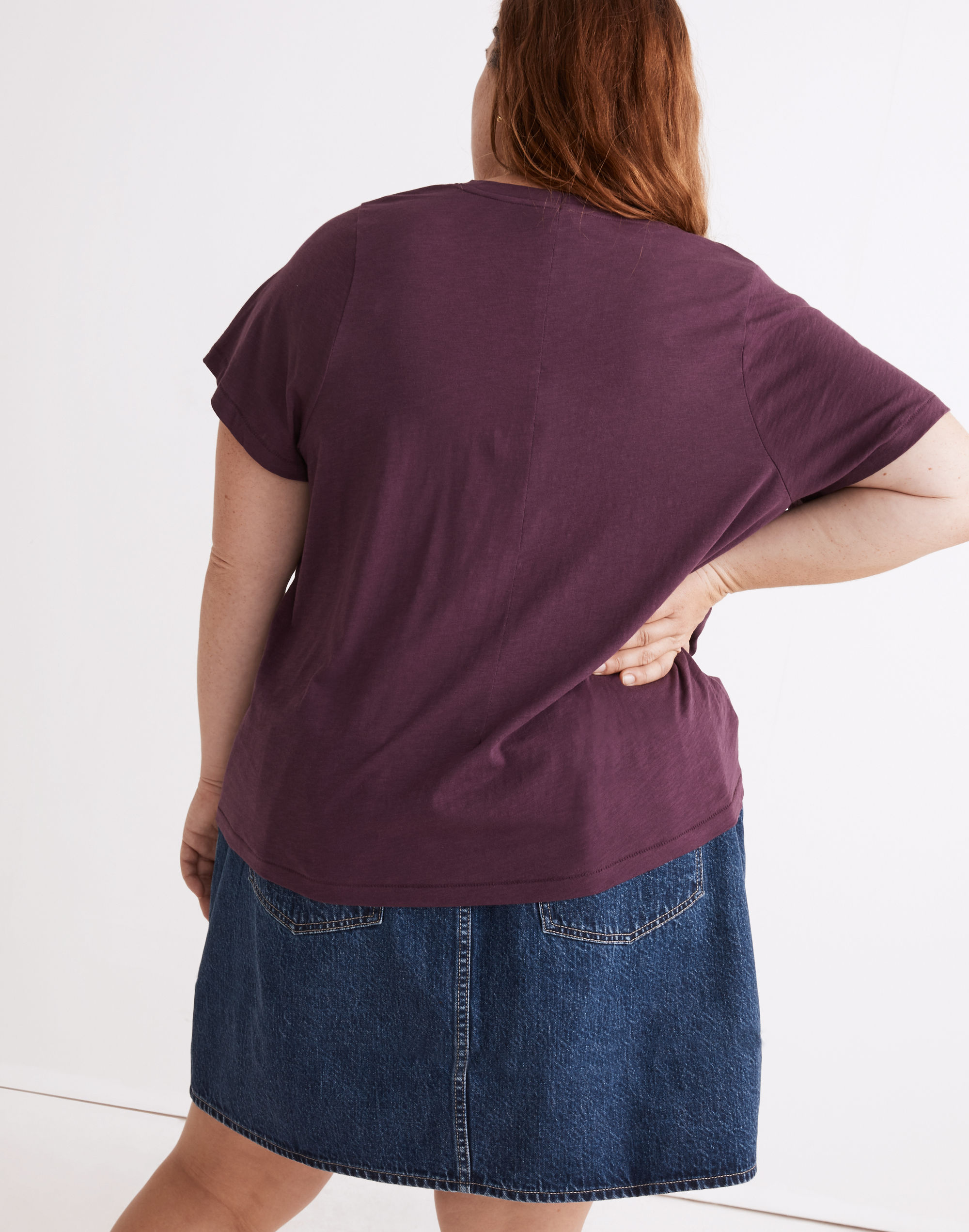 Plus Whisper Cotton V-Neck Tee