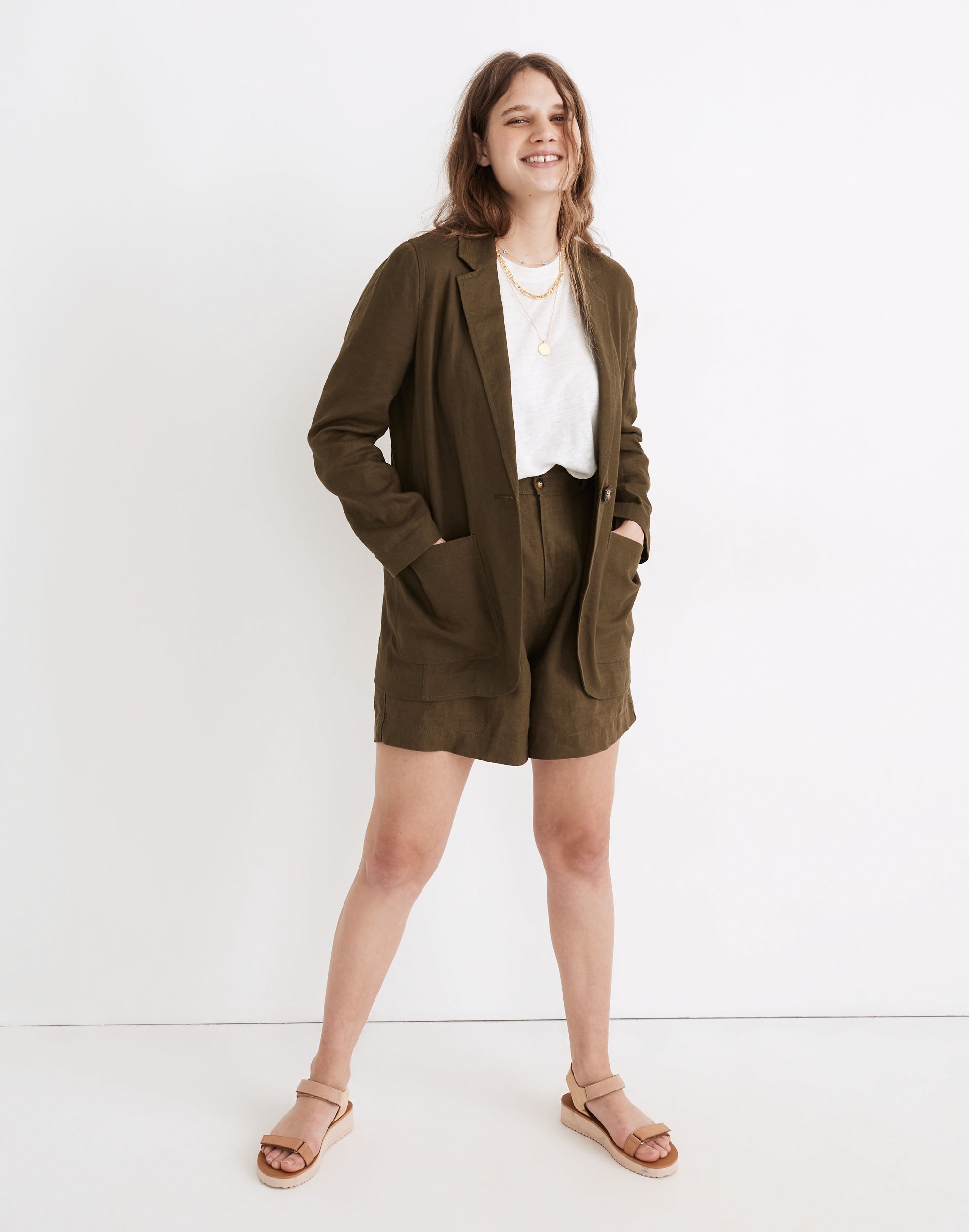 linen larsen blazer