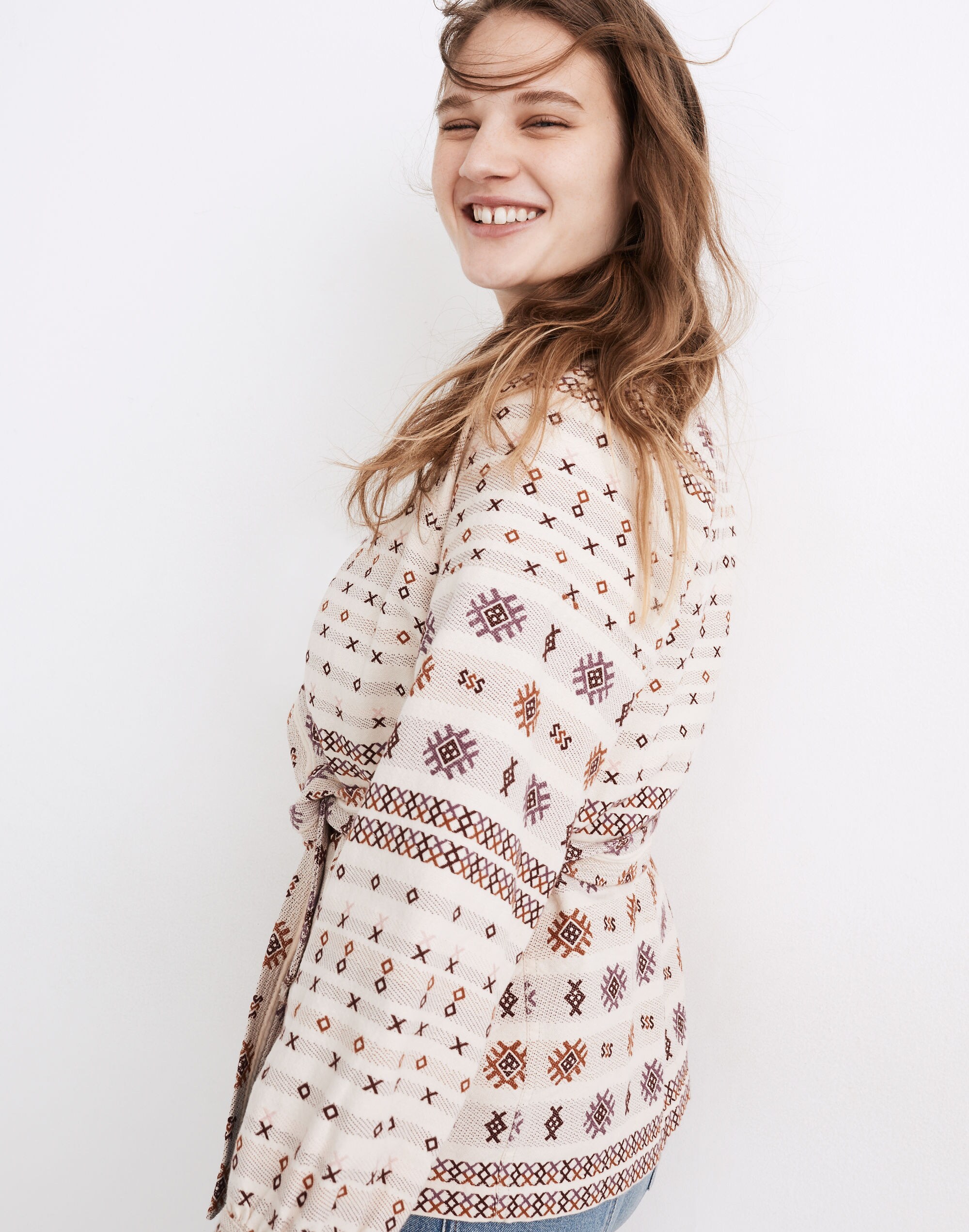 Jacquard Wrap Jacket | Madewell