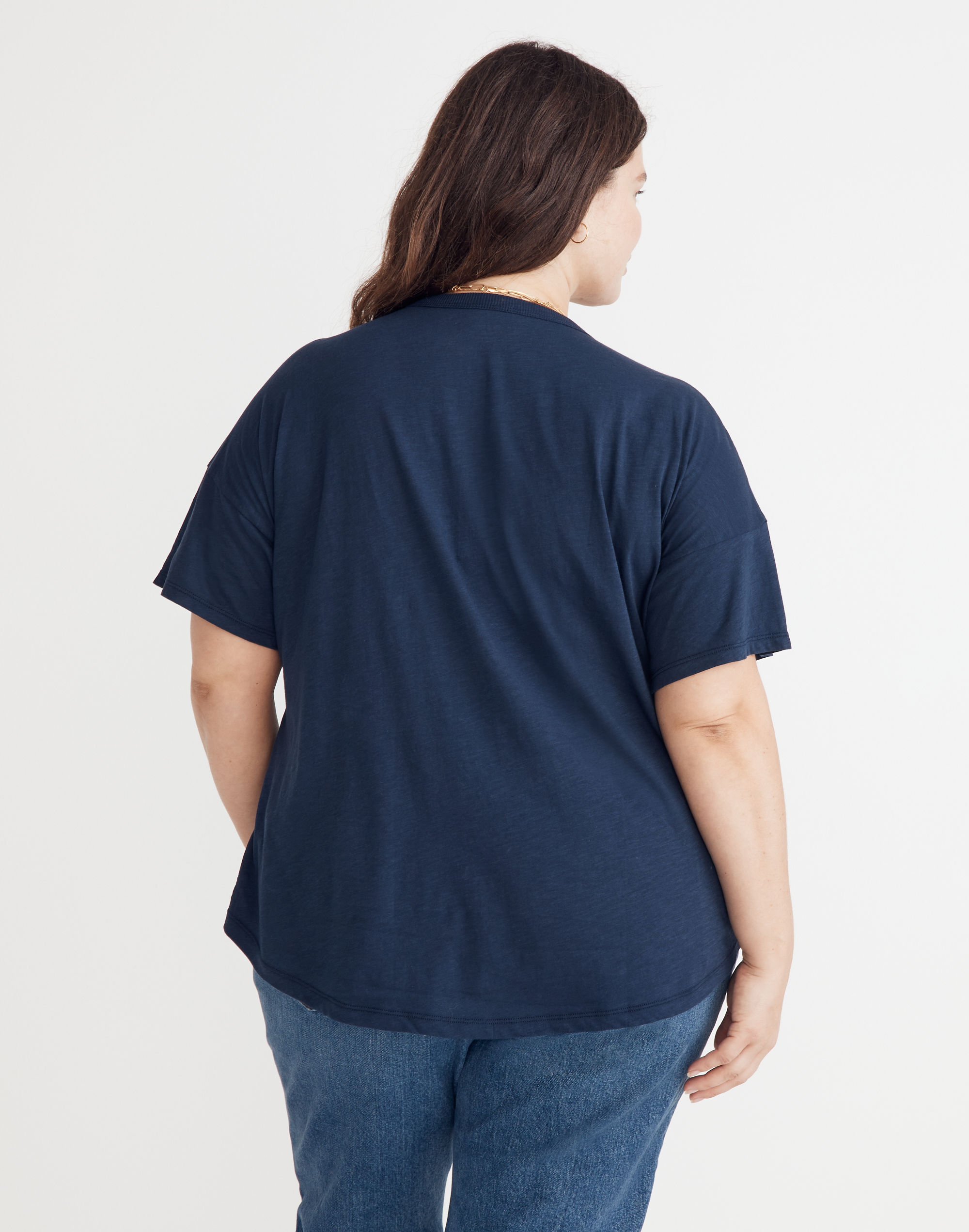 Plus Whisper Cotton Crew Neck Tee