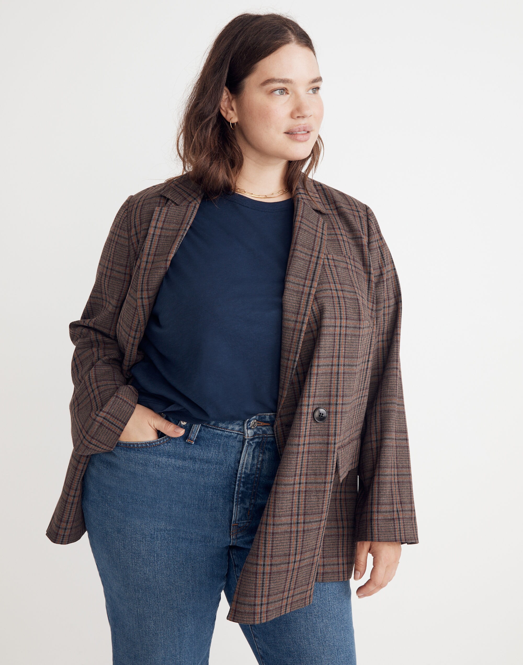 Plus Whisper Cotton Crew Neck Tee