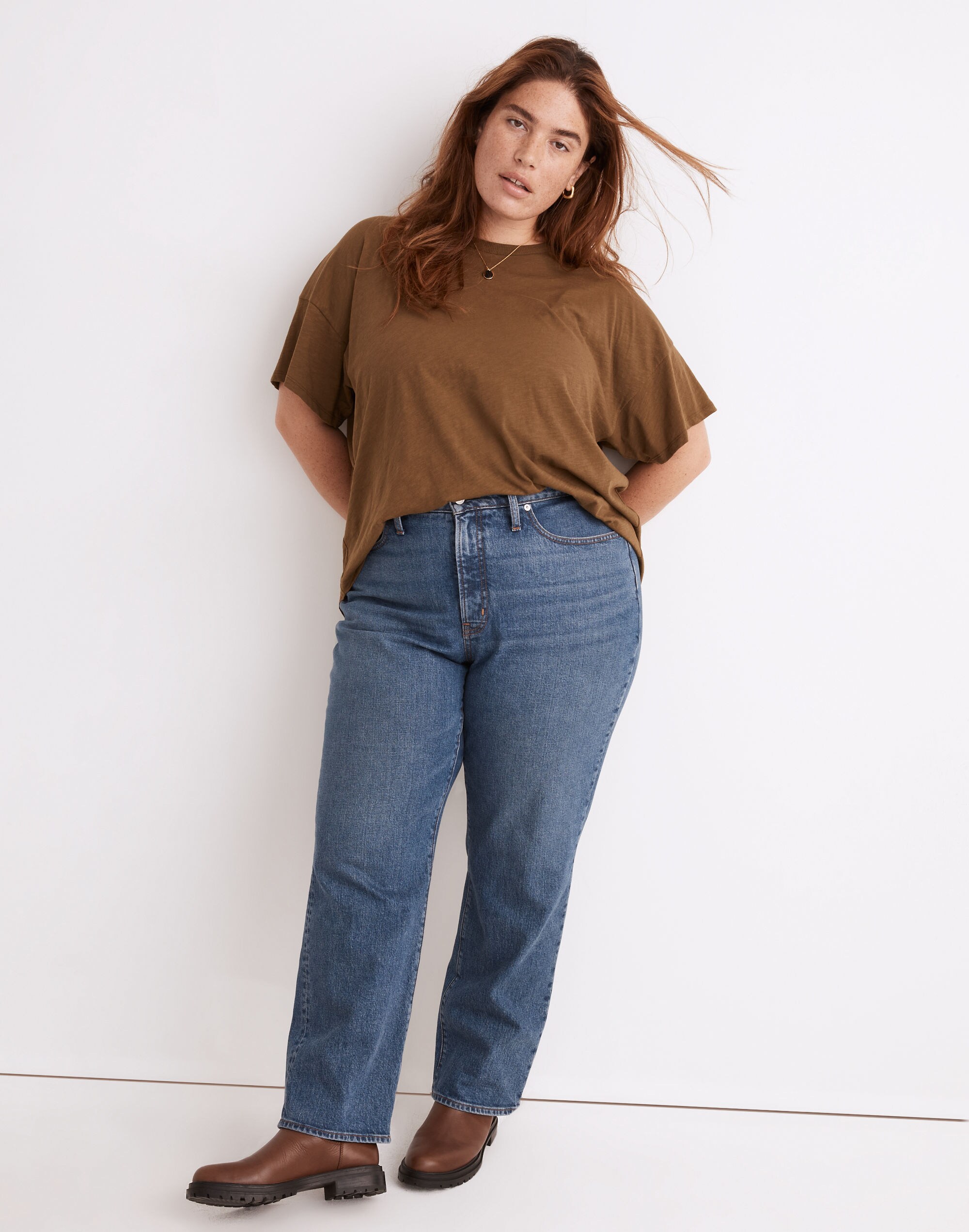 Plus Whisper Cotton Crew Neck Tee