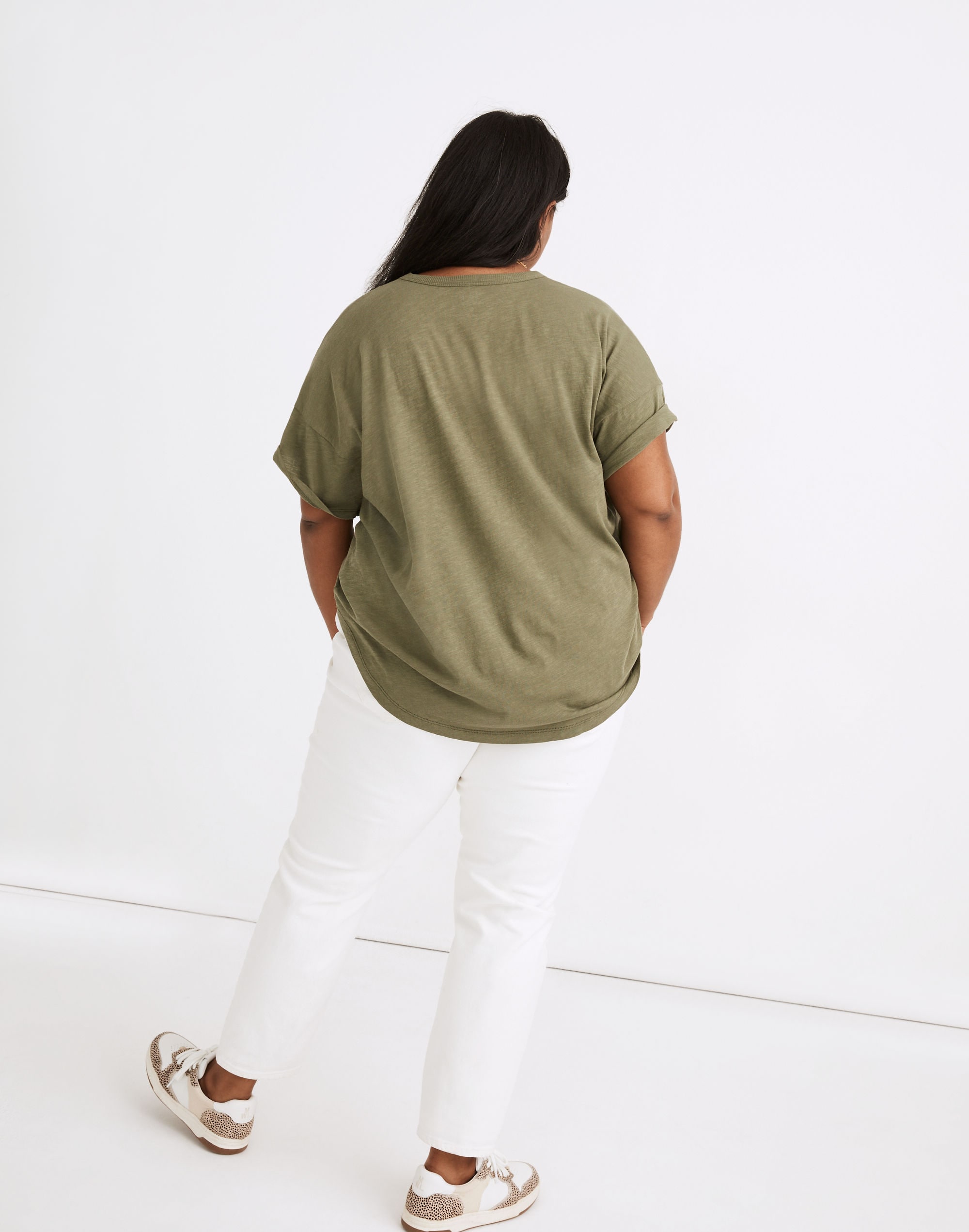 Plus Whisper Cotton Crew Neck Tee