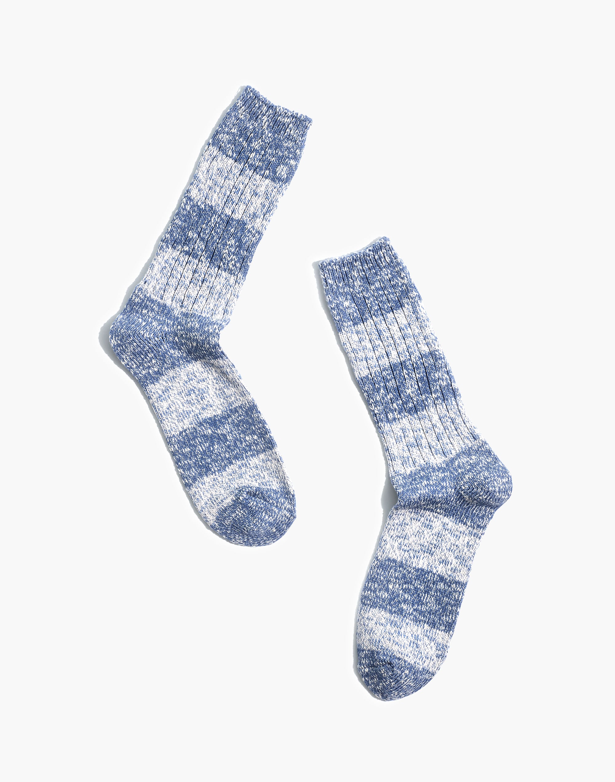 Crew Socks in Marled Stripe