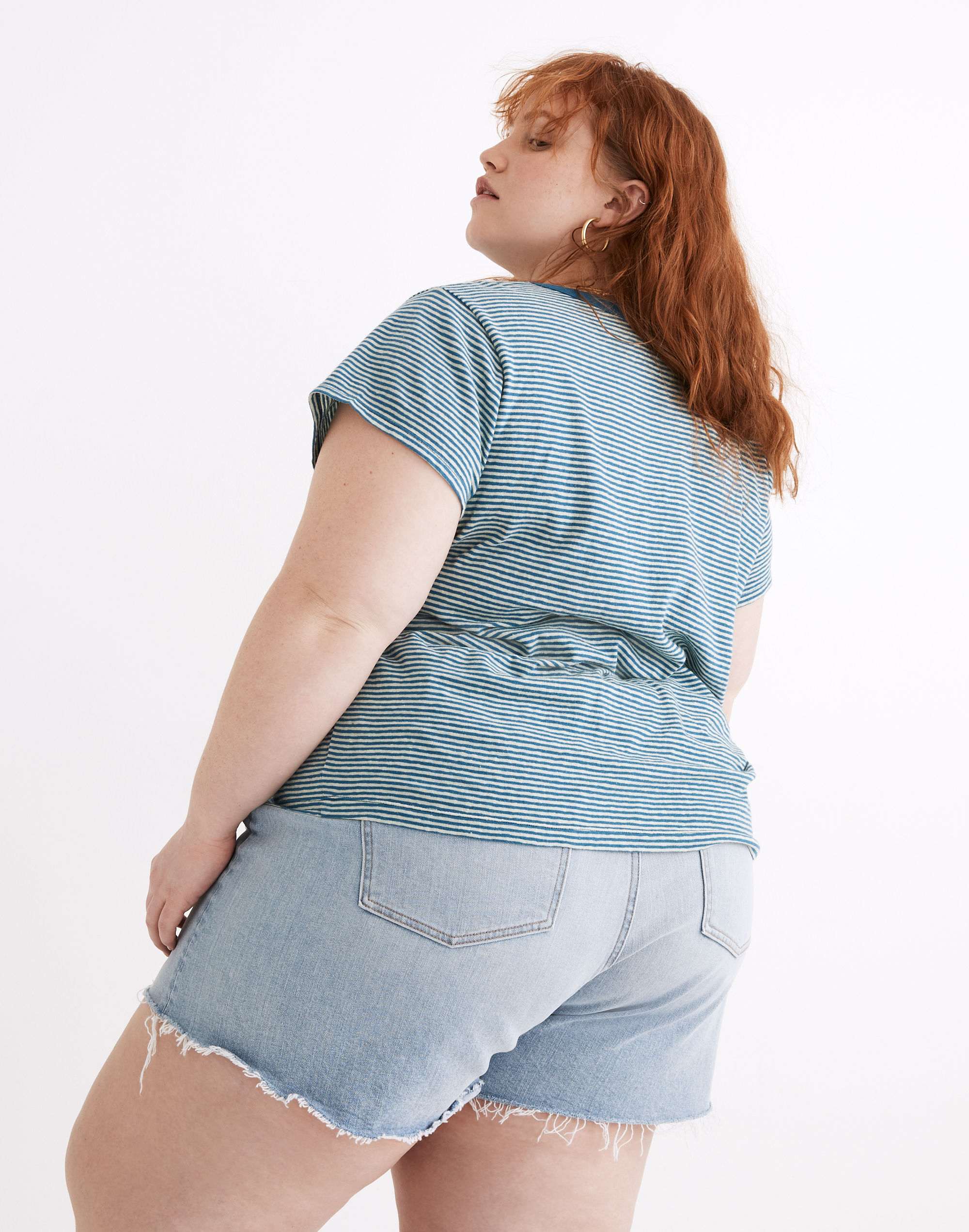 The Plus Perfect Vintage Tee in Parnell Stripe