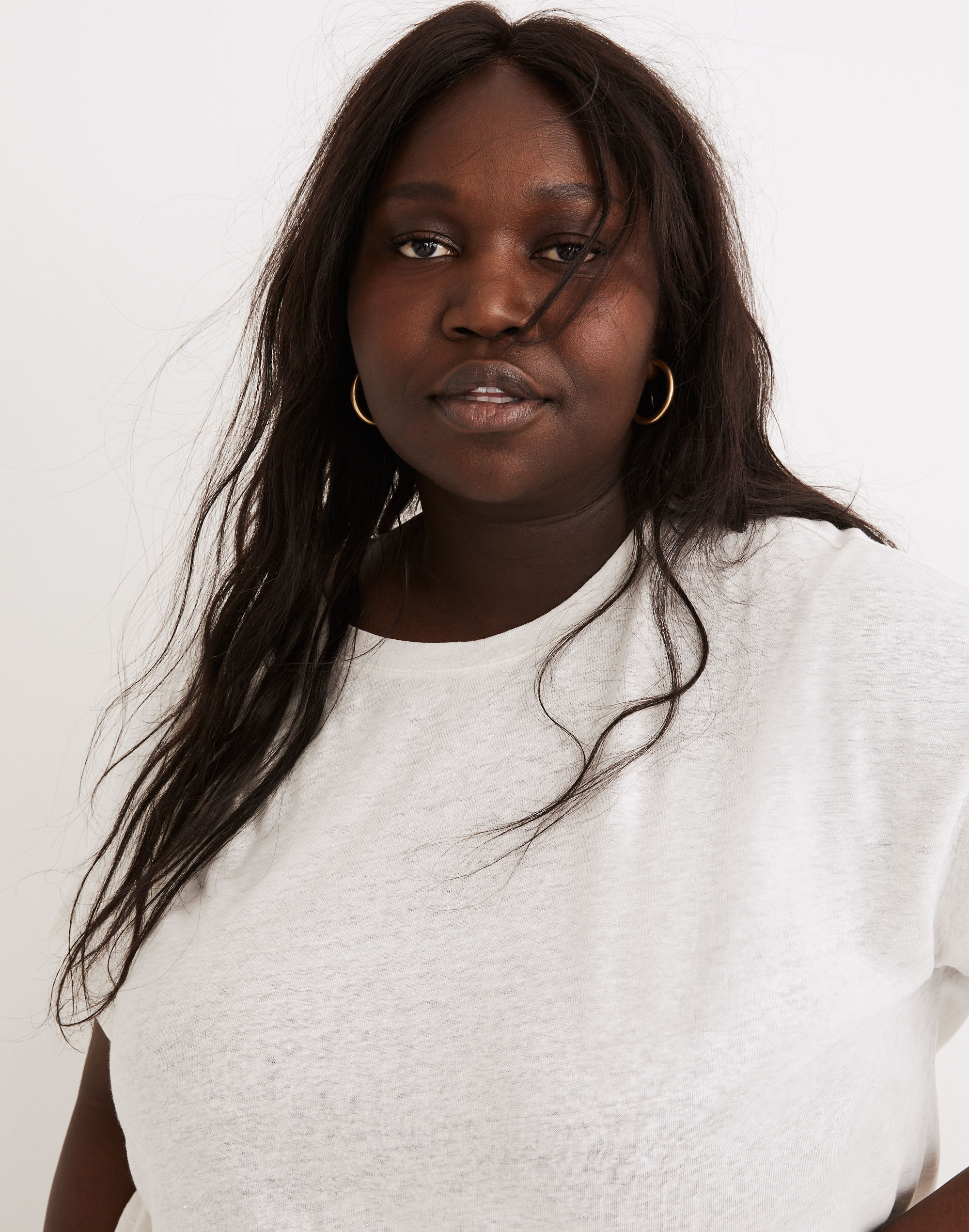 Plus Linen-Blend Asbury Tee