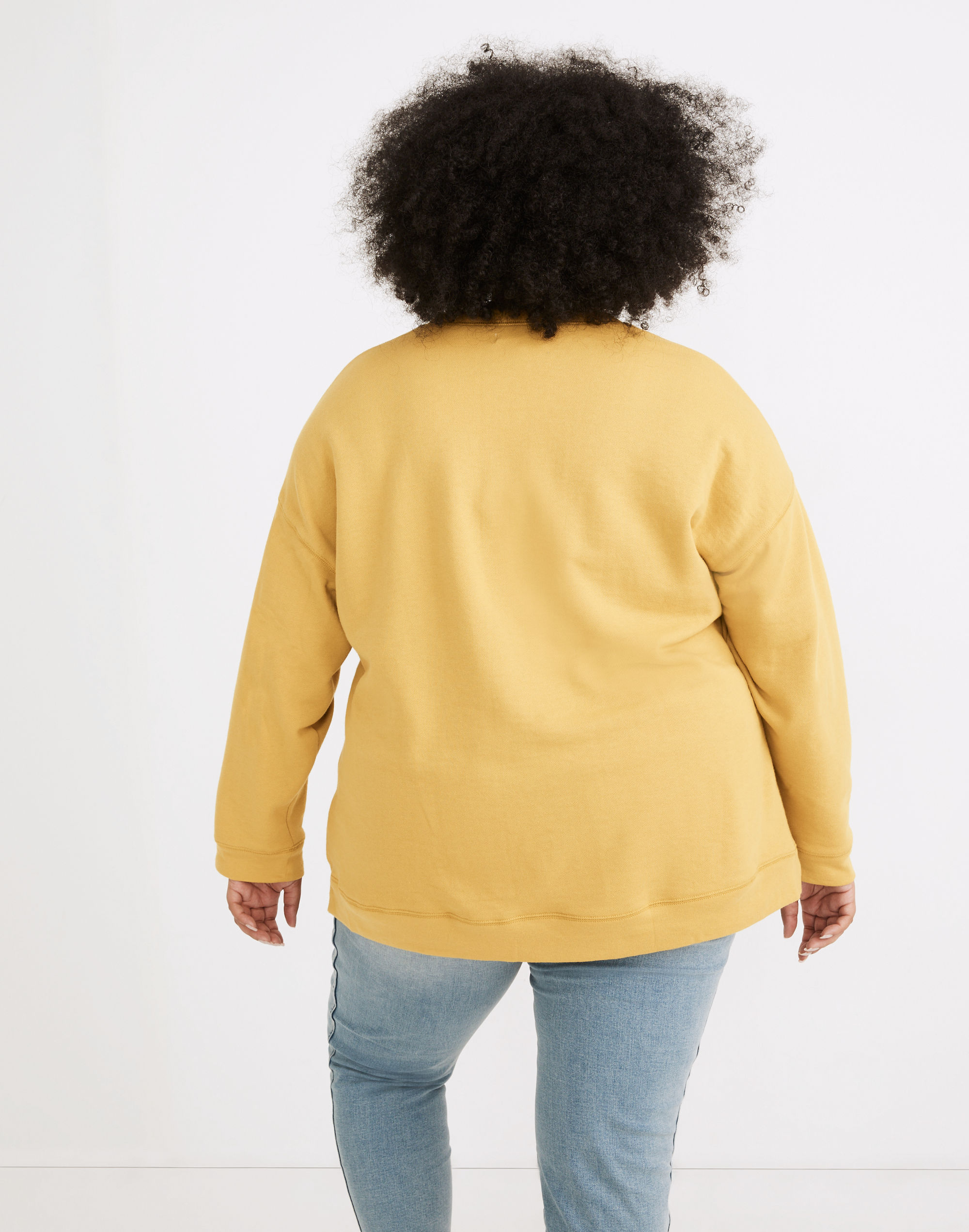 Plus Double-Crewneck Sweatshirt