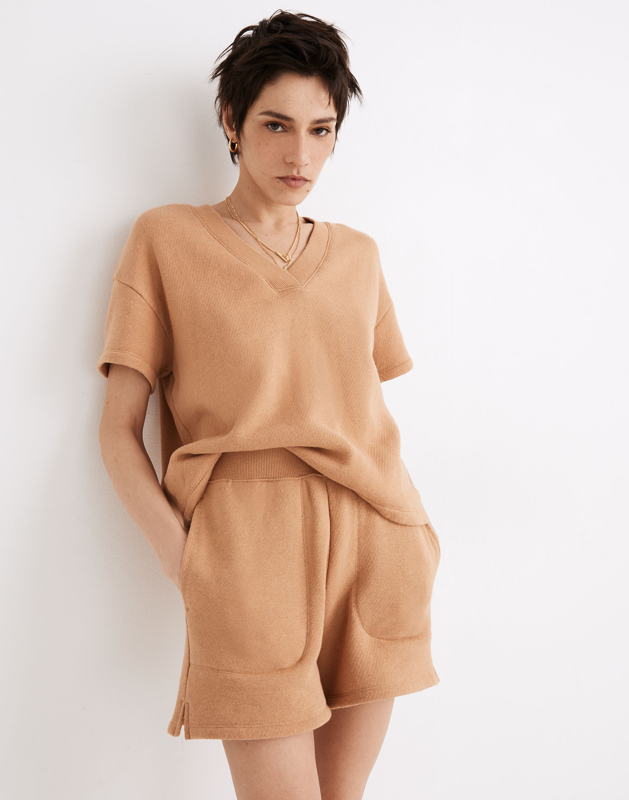 MWL Airyterry V-Neck Sweatshirt Tee