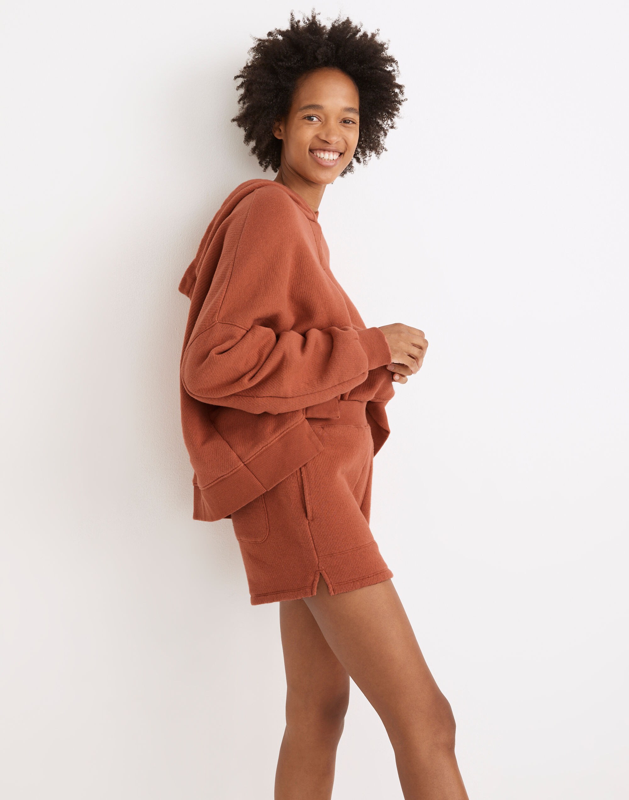 Airyterry Stitched-Pocket Sweatshorts