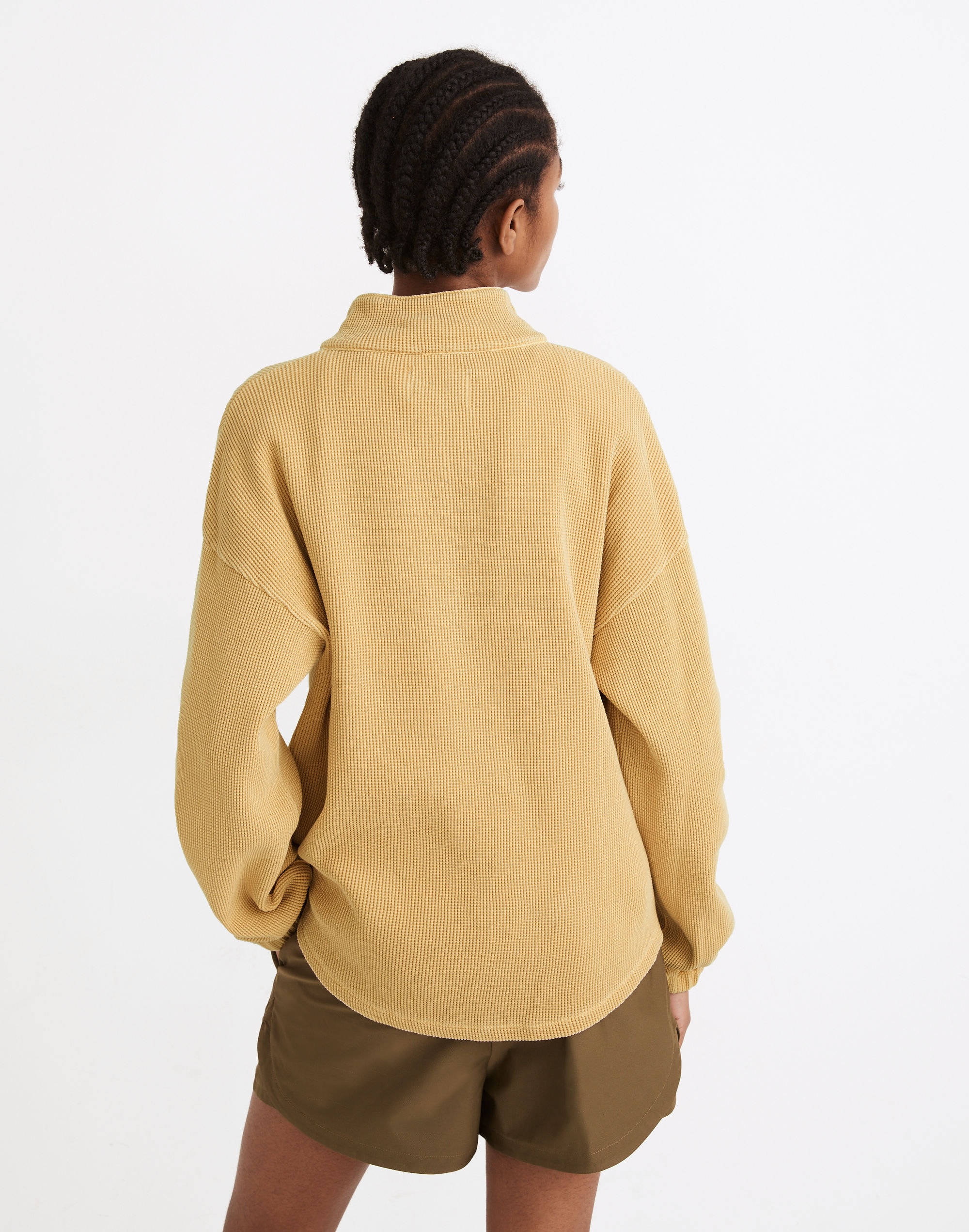 MWL Waffle Half-Zip Shirttail Sweatshirt
