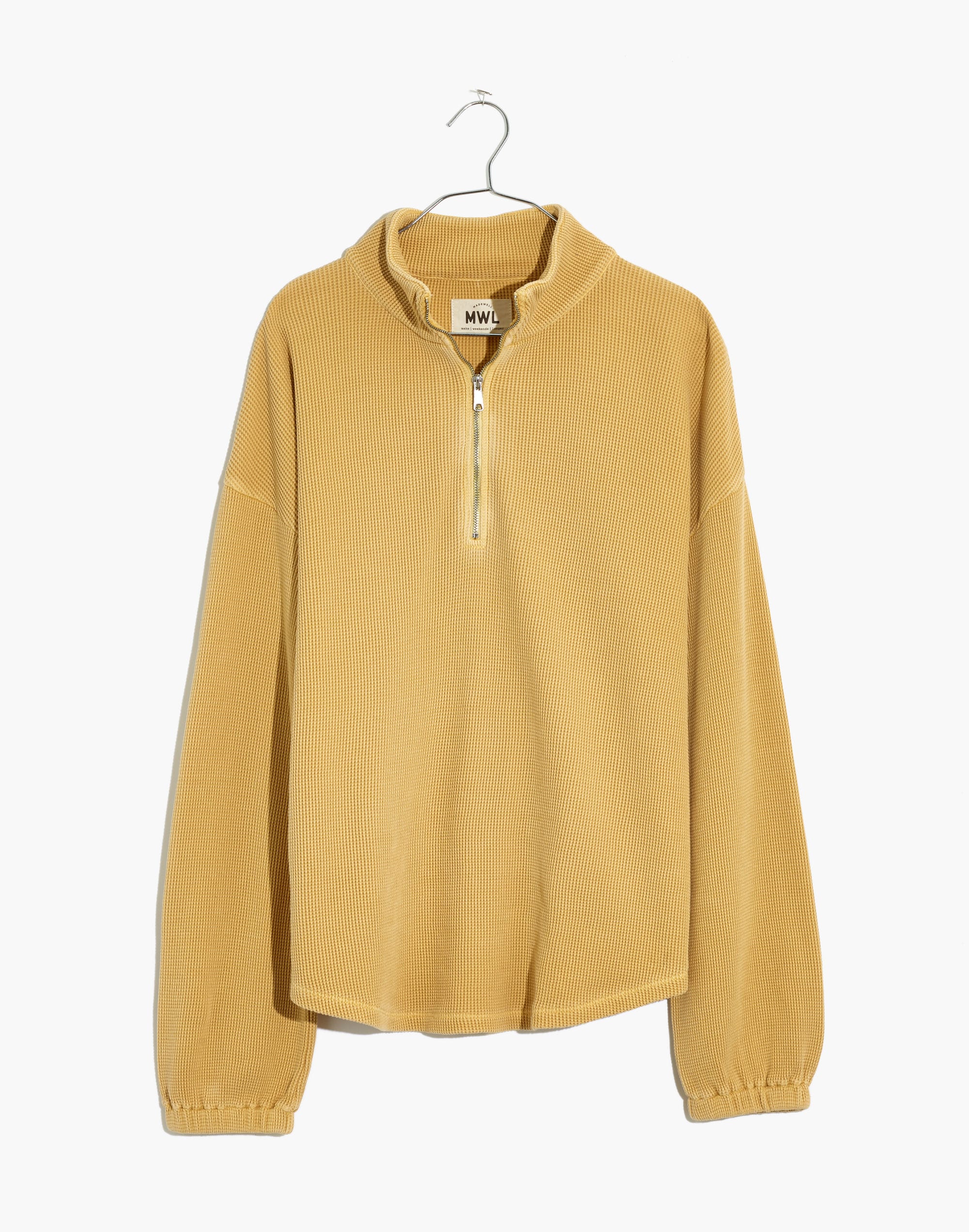 MWL Waffle Half-Zip Shirttail Sweatshirt