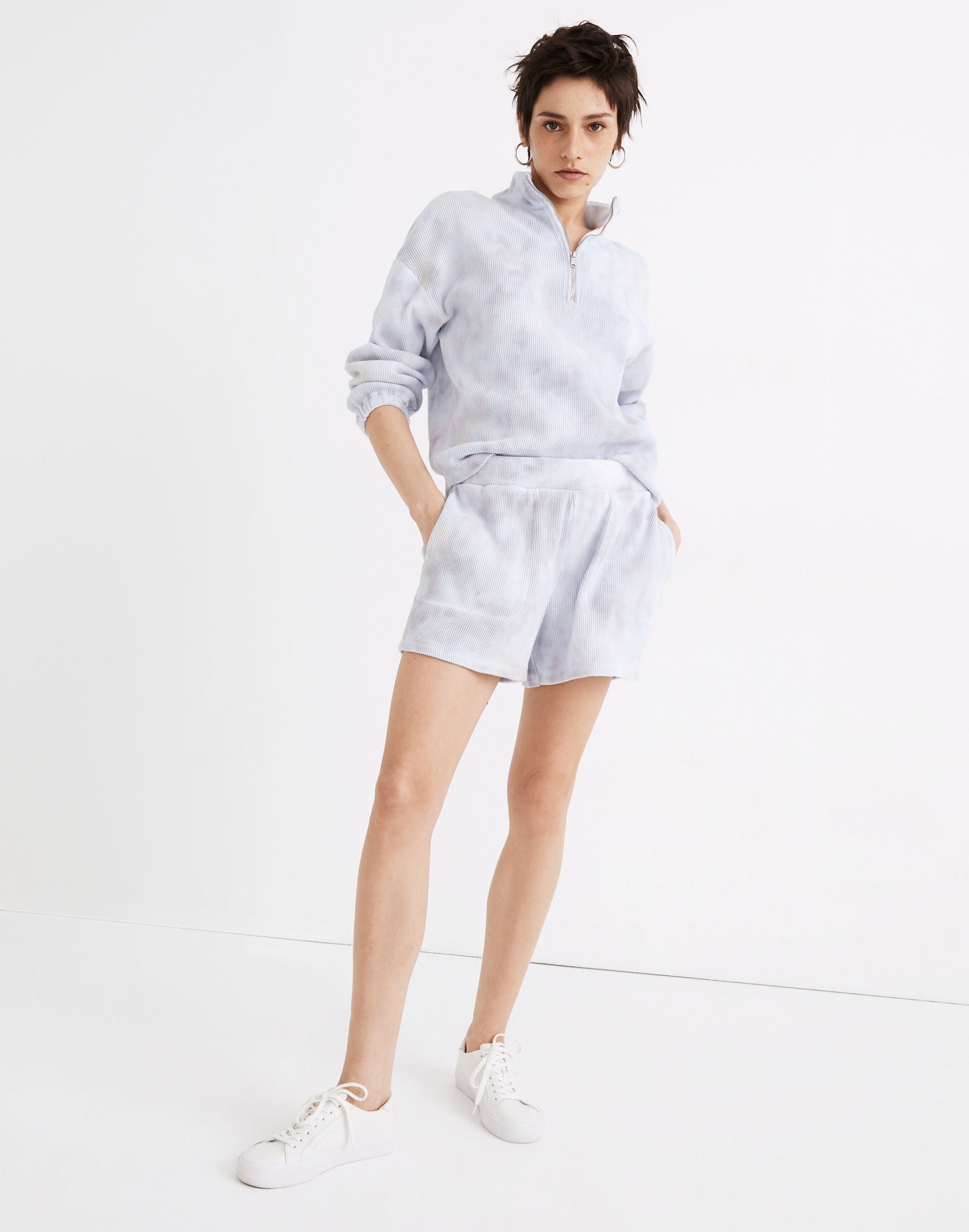 MWL Waffle Pull-On Sweatshorts in Tie-Dye