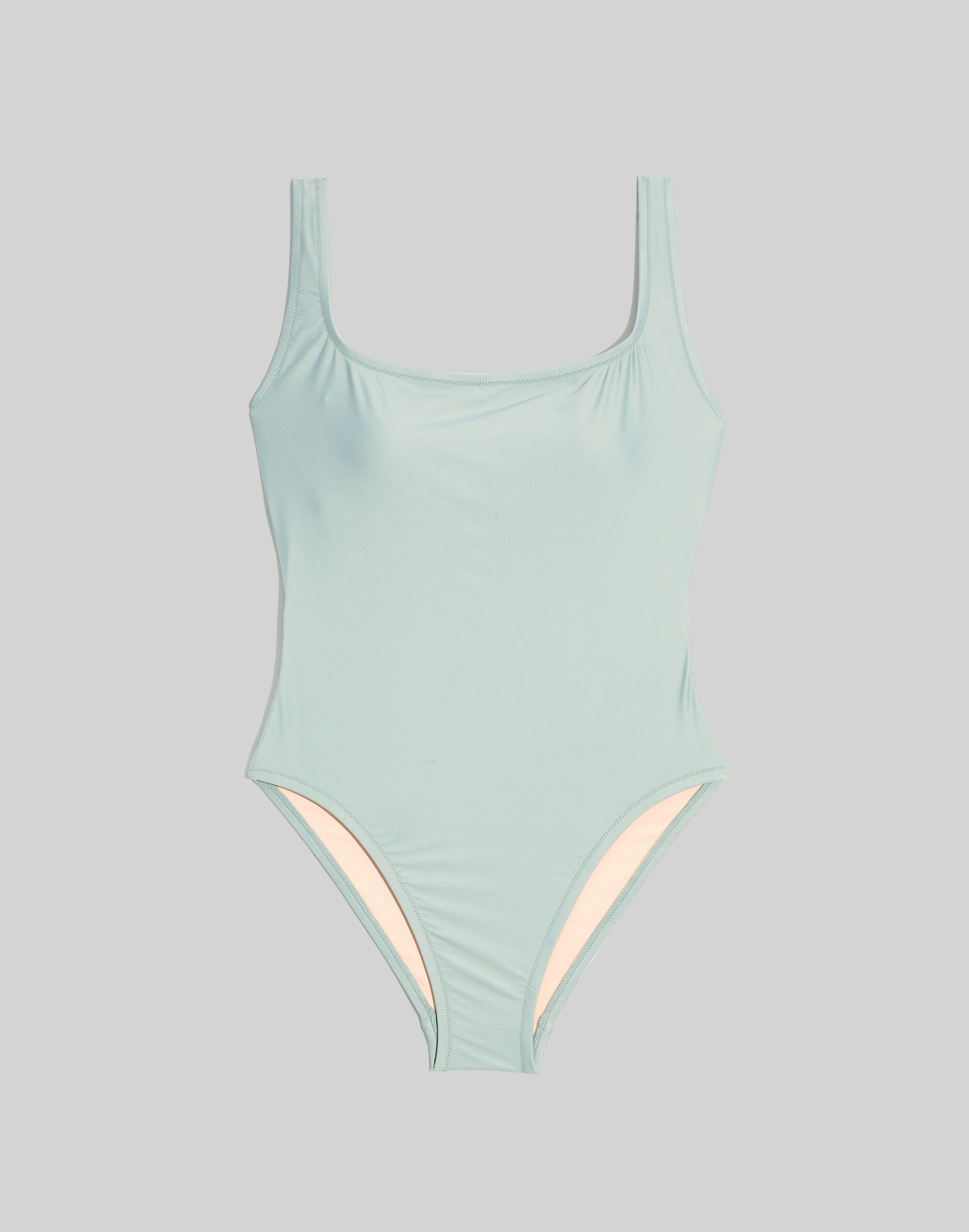 Madewell Second Wave Square-Neck Tank One-Piece Swimsuit
